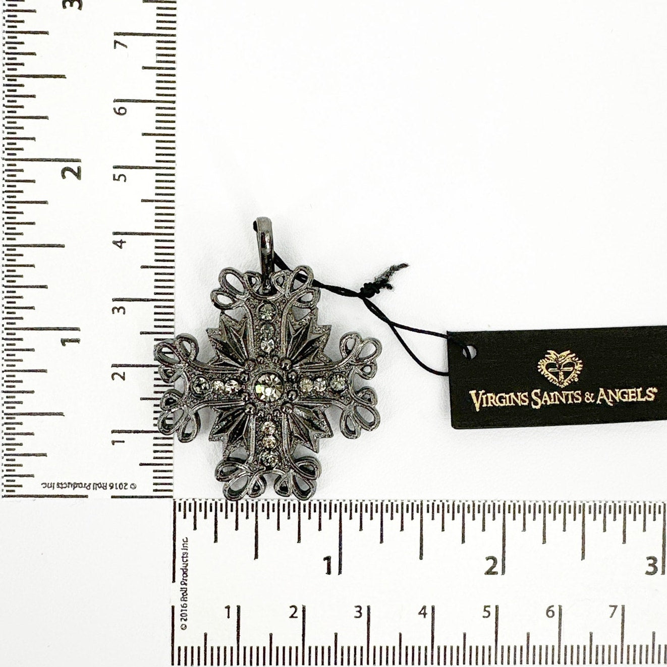 VIRGINS SAINTS & ANGELS VSA Electra Cross Medallion in Gunmetal