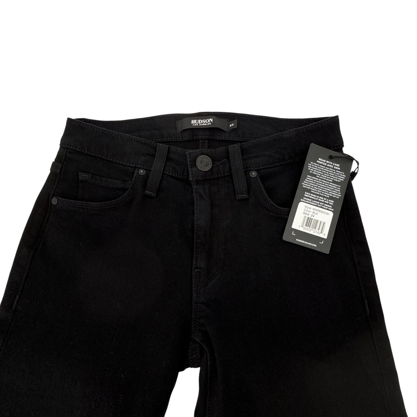 HUDSON Amelia Cut Off Knee Short in Black 24