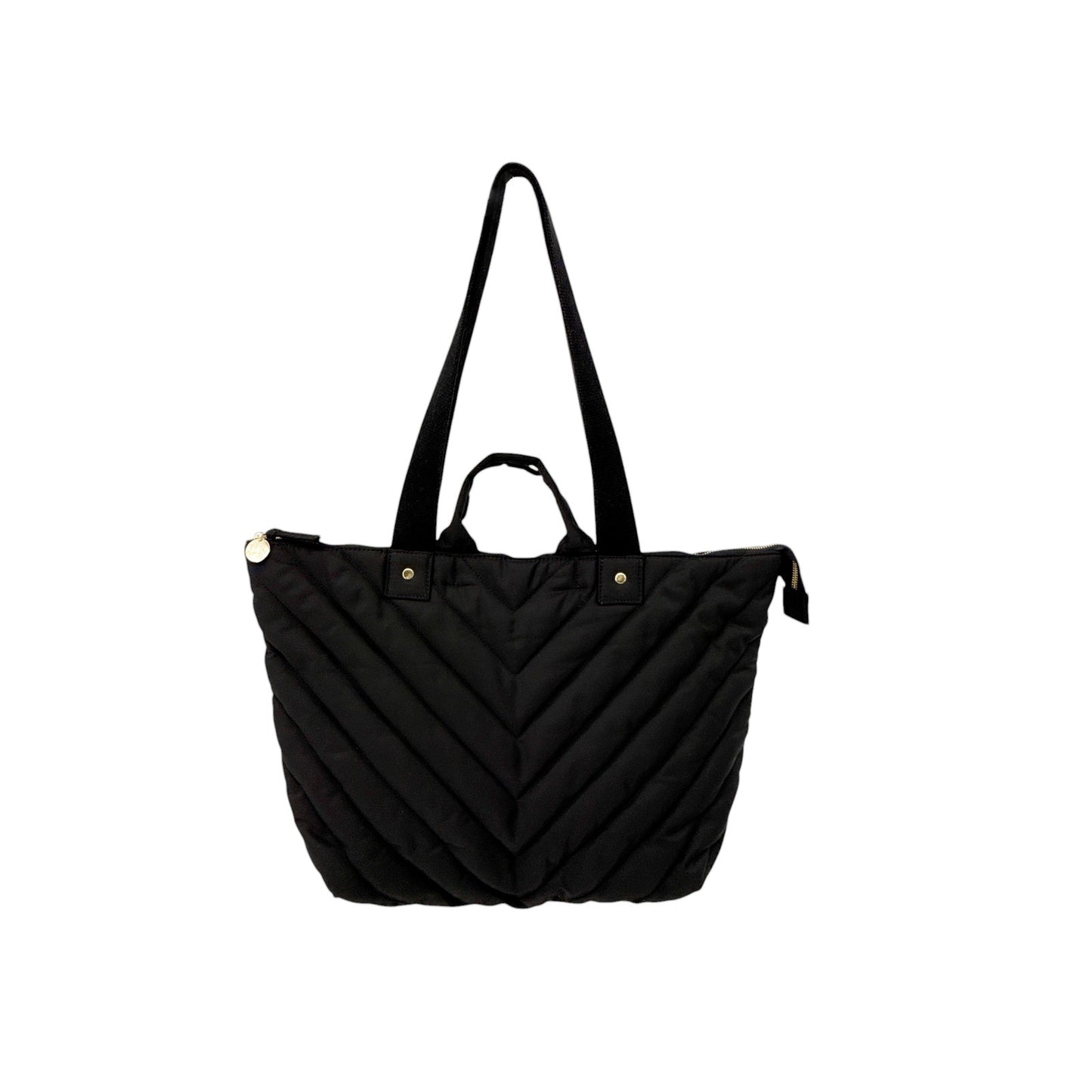CLARE V. Le Zip Sac in Black Quilted V Puffer