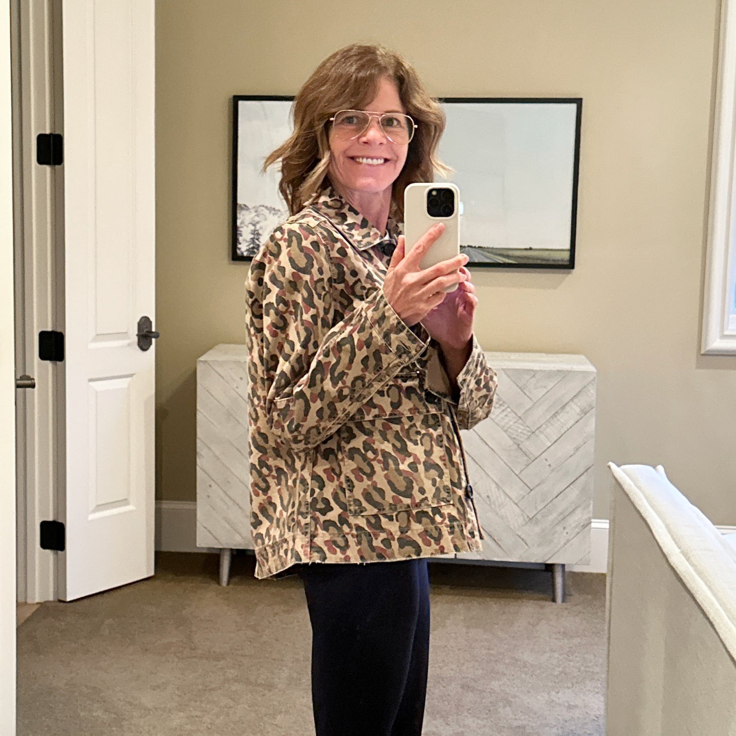 VERONICA BEARD Mercer Leopard Print Jacket | S