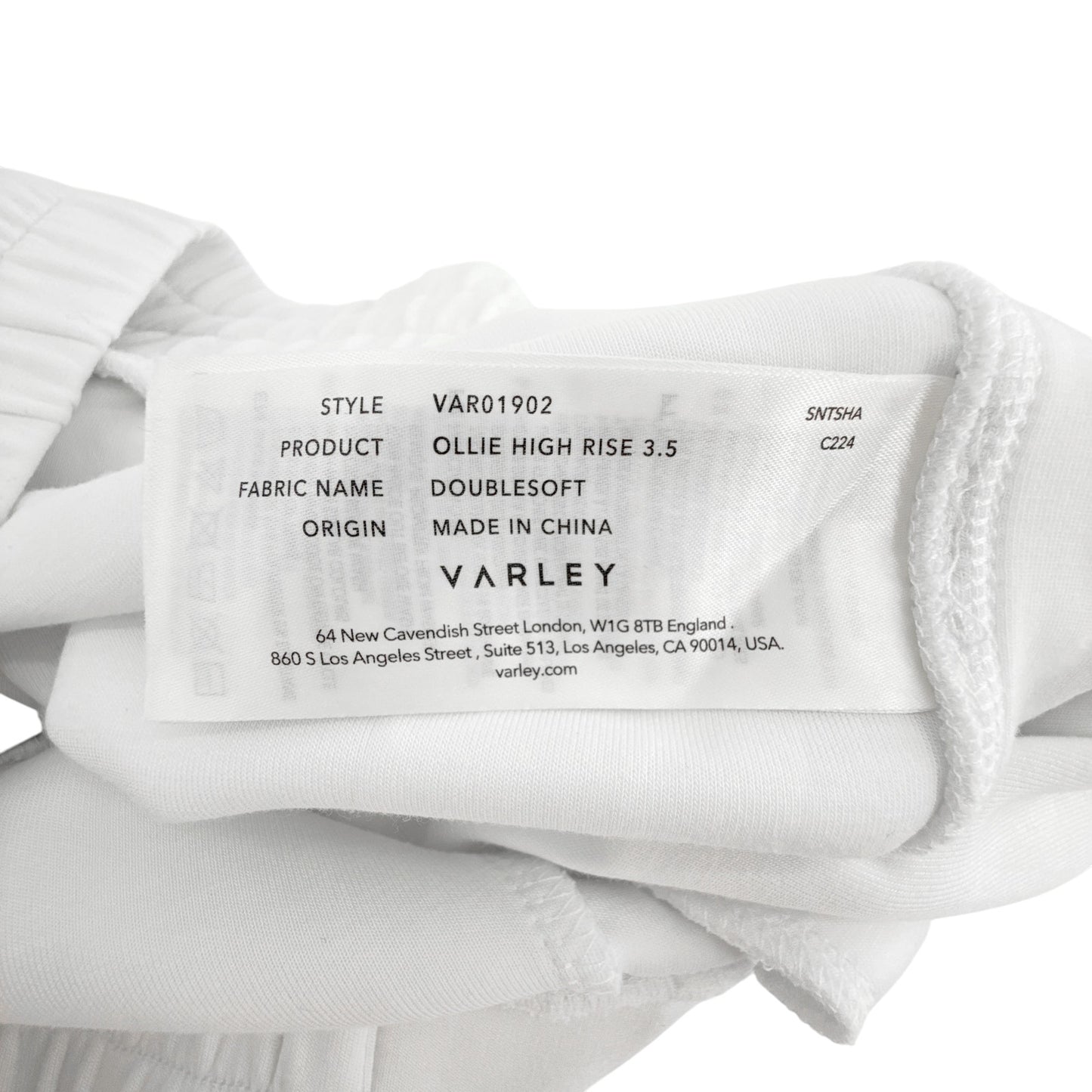 VARLEY Ollie High Rise Short in White XXS