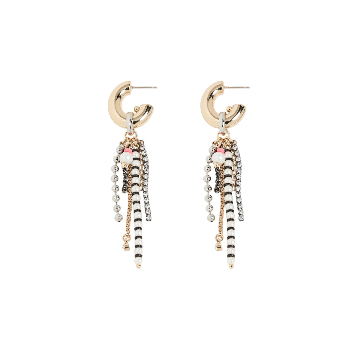 ELSIE FRIEDA Small Fringe Hoop Razzle Dazzle Earrings