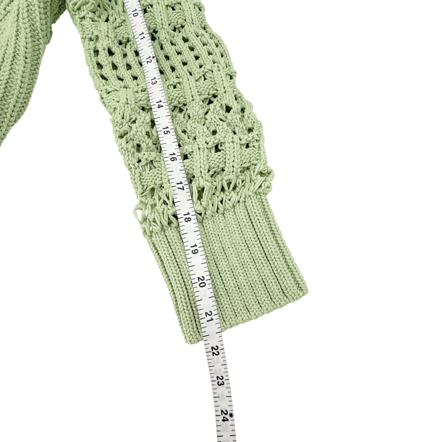 JONATHAN SIMKHAI Ambrose Crochet Cardigan in Sage S