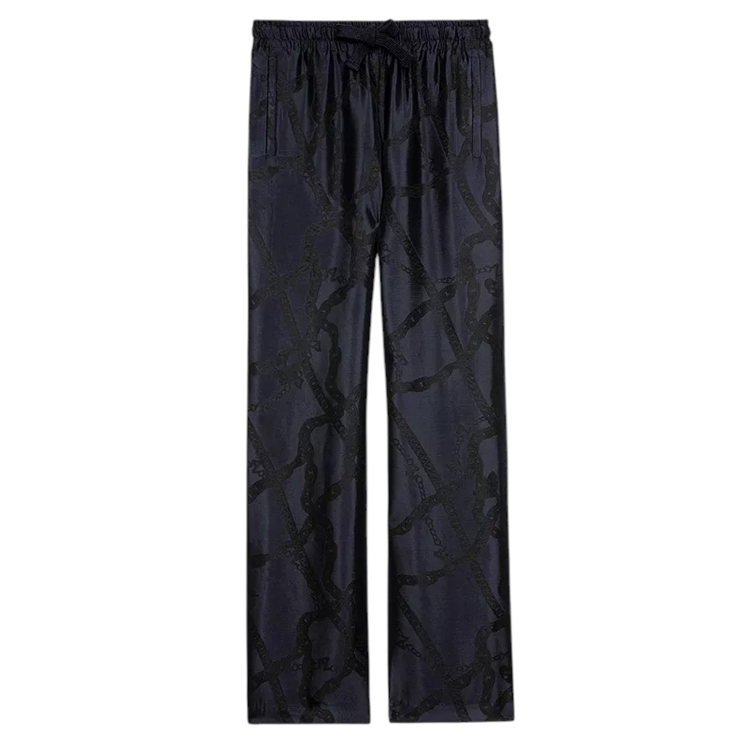 ZADIG & VOLTAIRE Pomy Jacquard Chain Print Pants In Encre FR34|XS