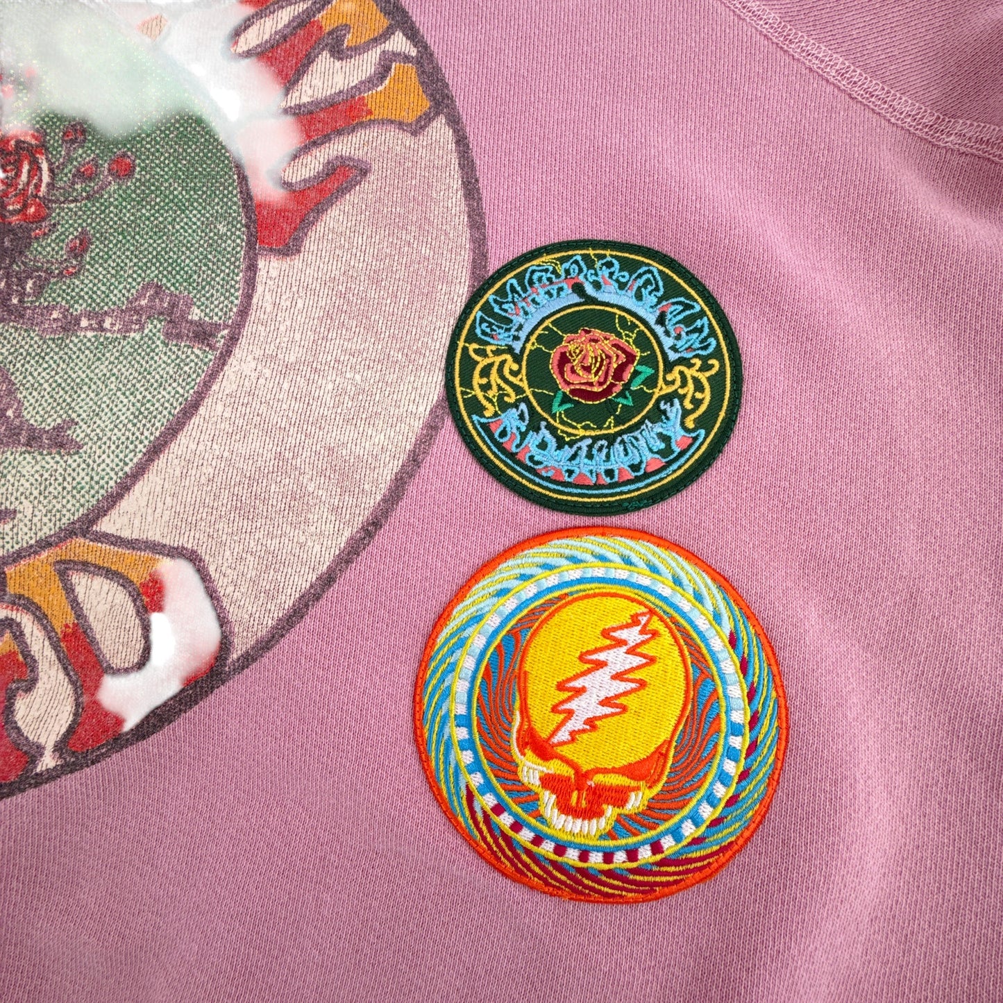 MADEWORN Grateful Dead Shrunken Sweatshirt in Petal M