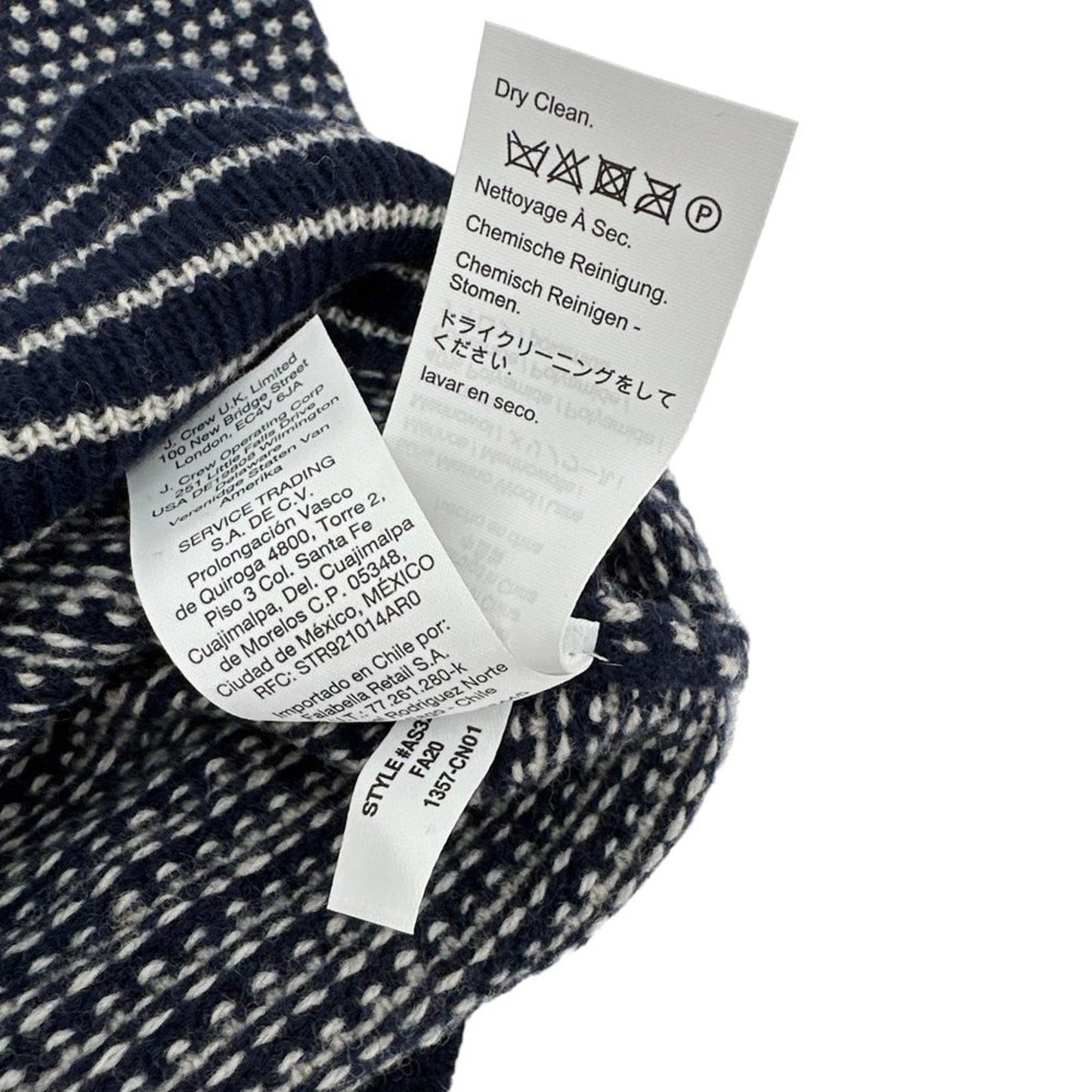 J.CREW Rugged Merino Wool Bird's-eye Sweater S