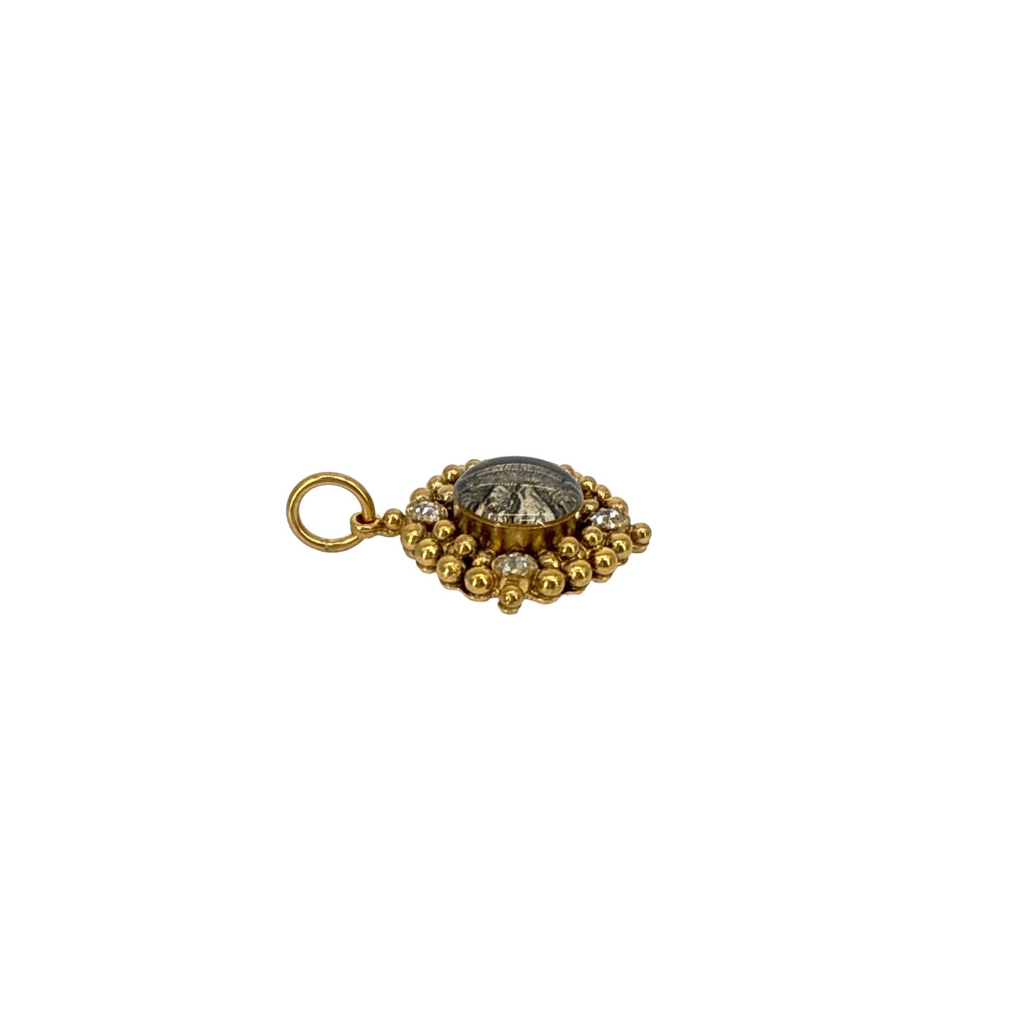 VIRGINS SAINTS & ANGELS VSA Petite Cloister Sacred Heart Charm in Gold