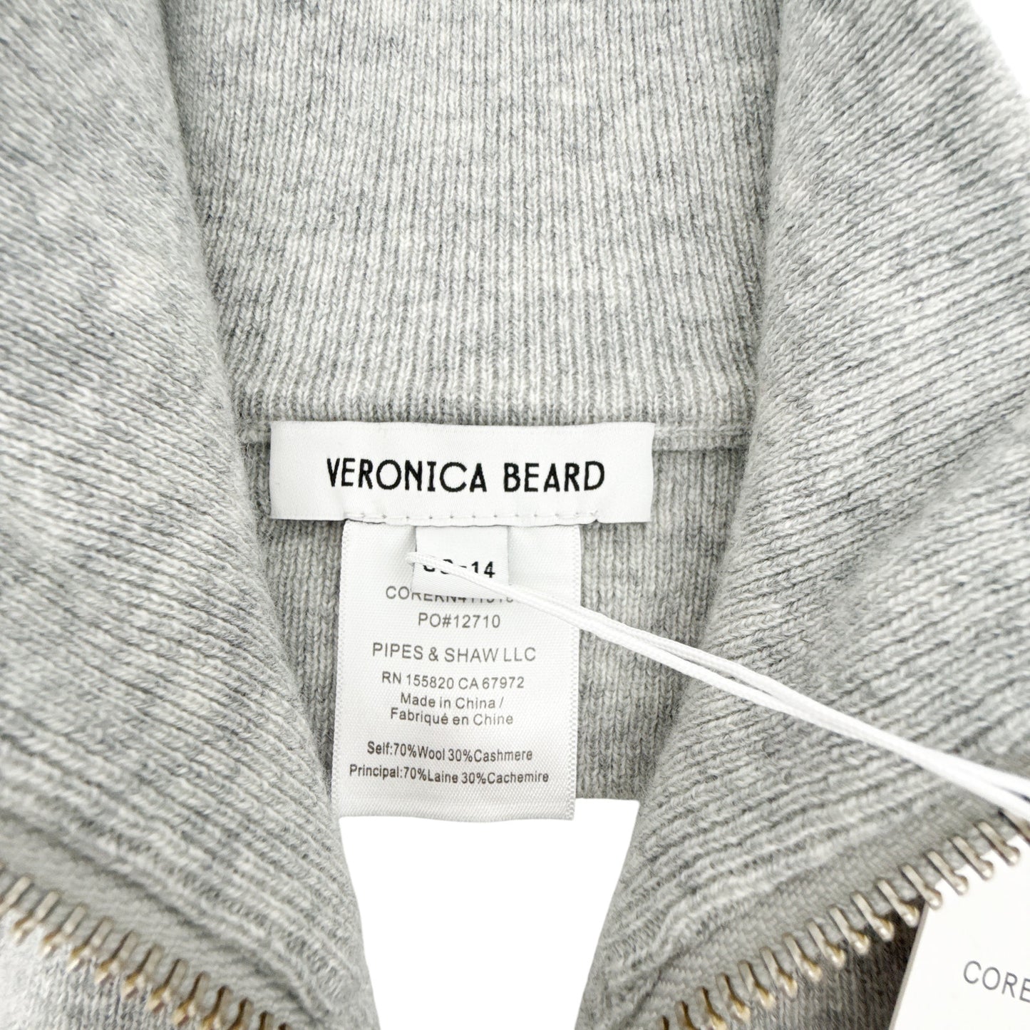 VERONICA BEARD Cashmere Uptown Dickey in Grey