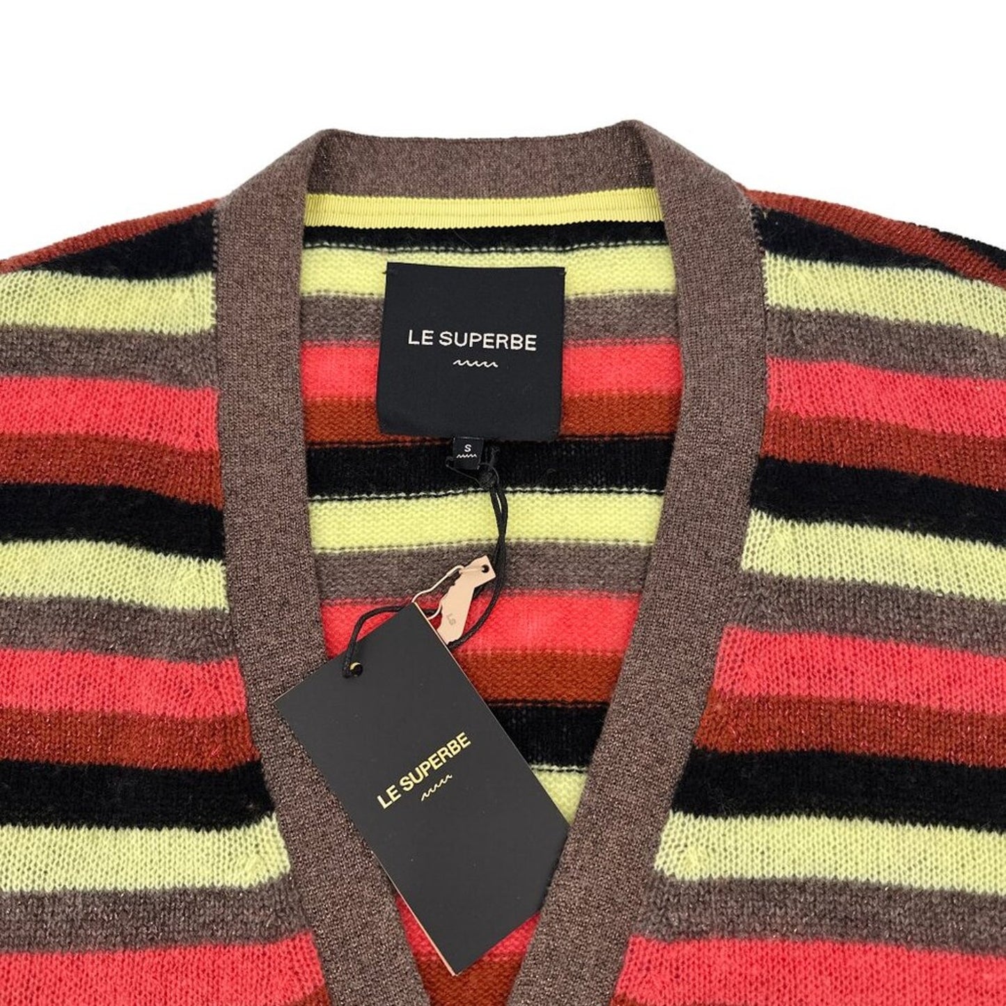 LE SUPERBE Boyfriend Sweater in Bright Stripe S