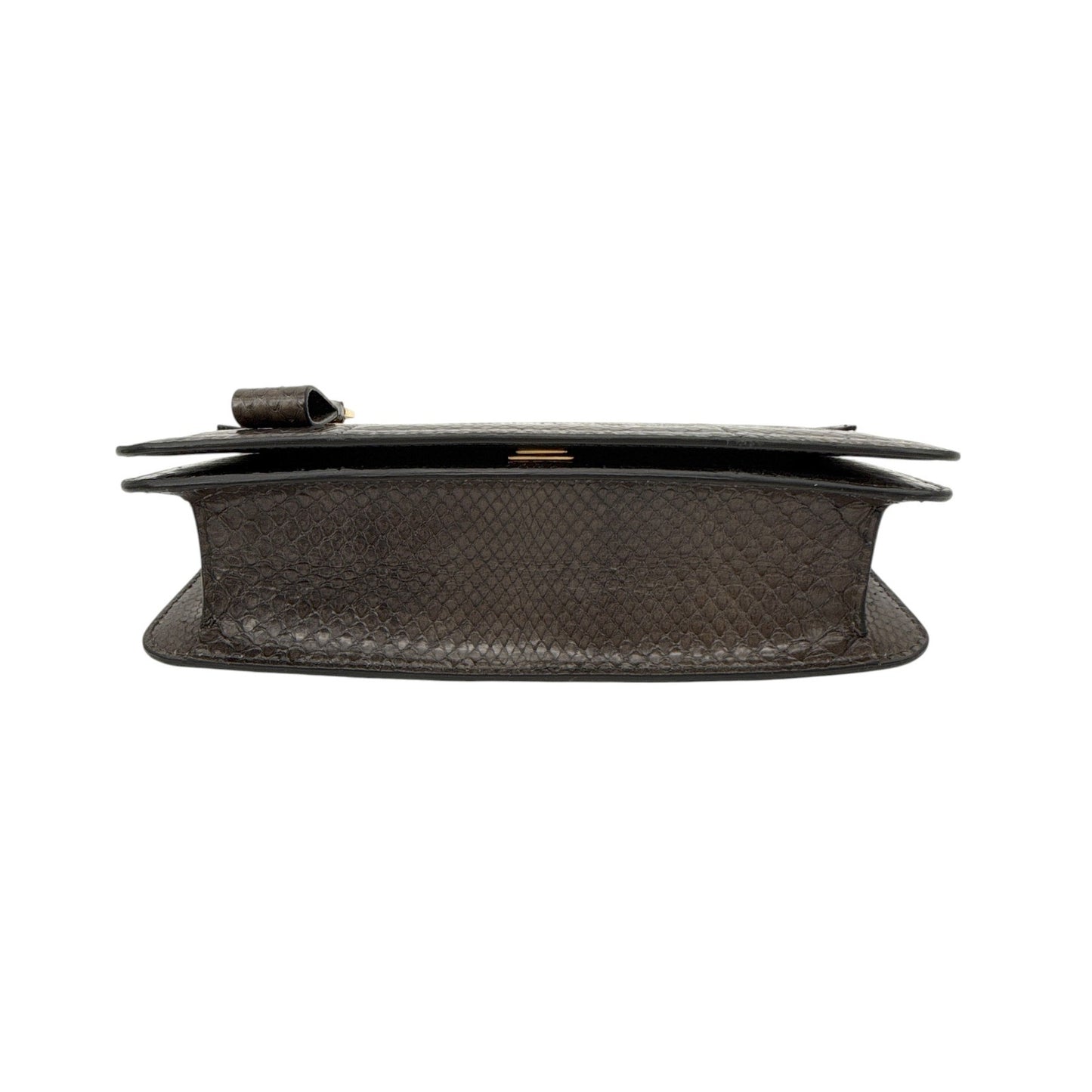 TOM FORD Jennifer Python Clutch Bag with Strap in Graphite