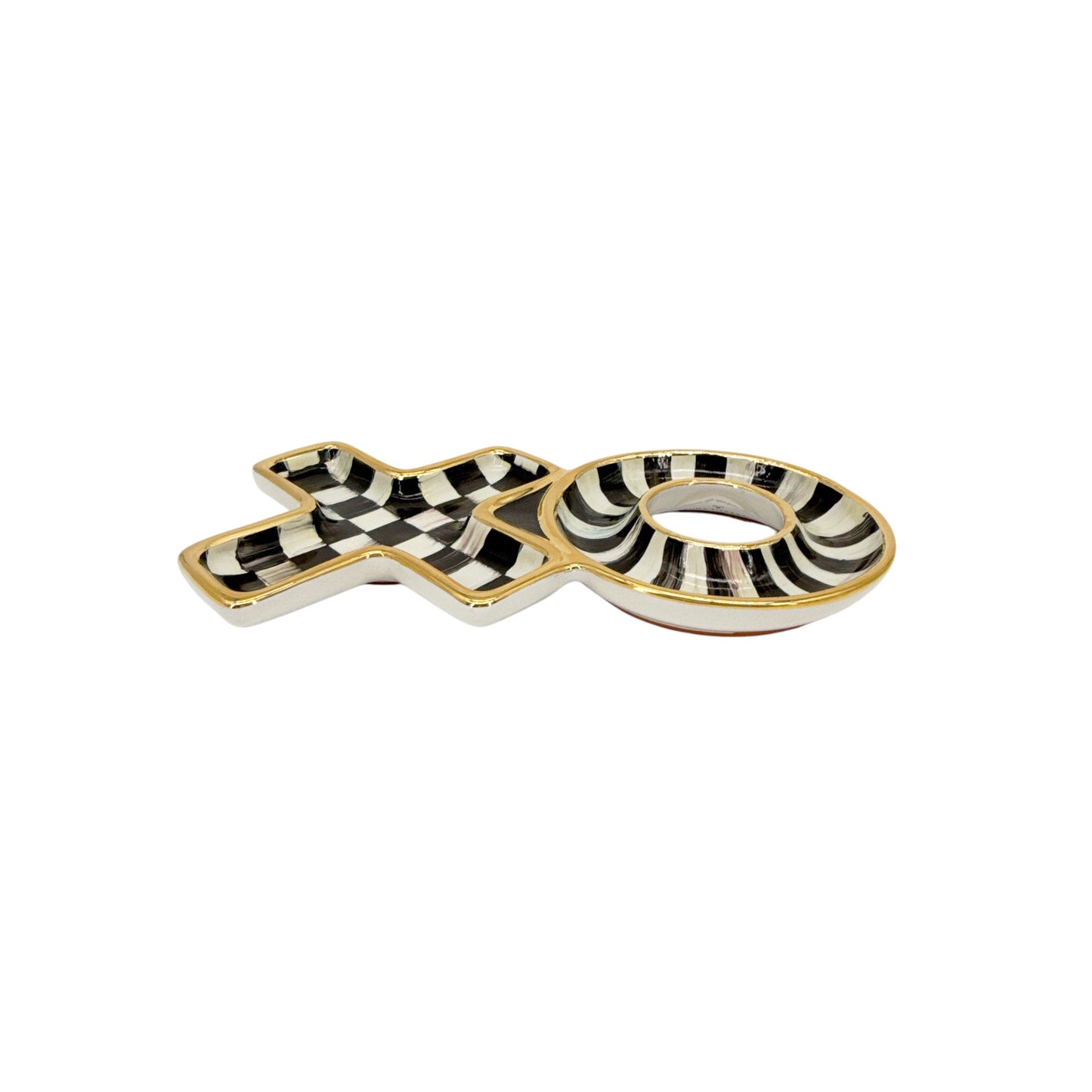 MACKENZIE-CHILDS XO Dish in Courtly Check