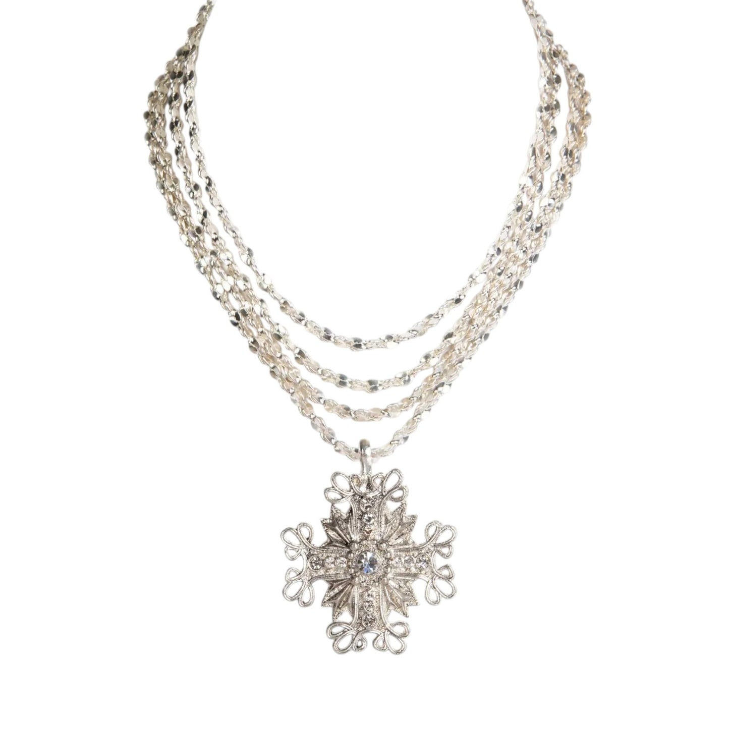 VIRGINS SAINTS & ANGELS VSA Love Chain Necklace with Electra Medallion in Silver