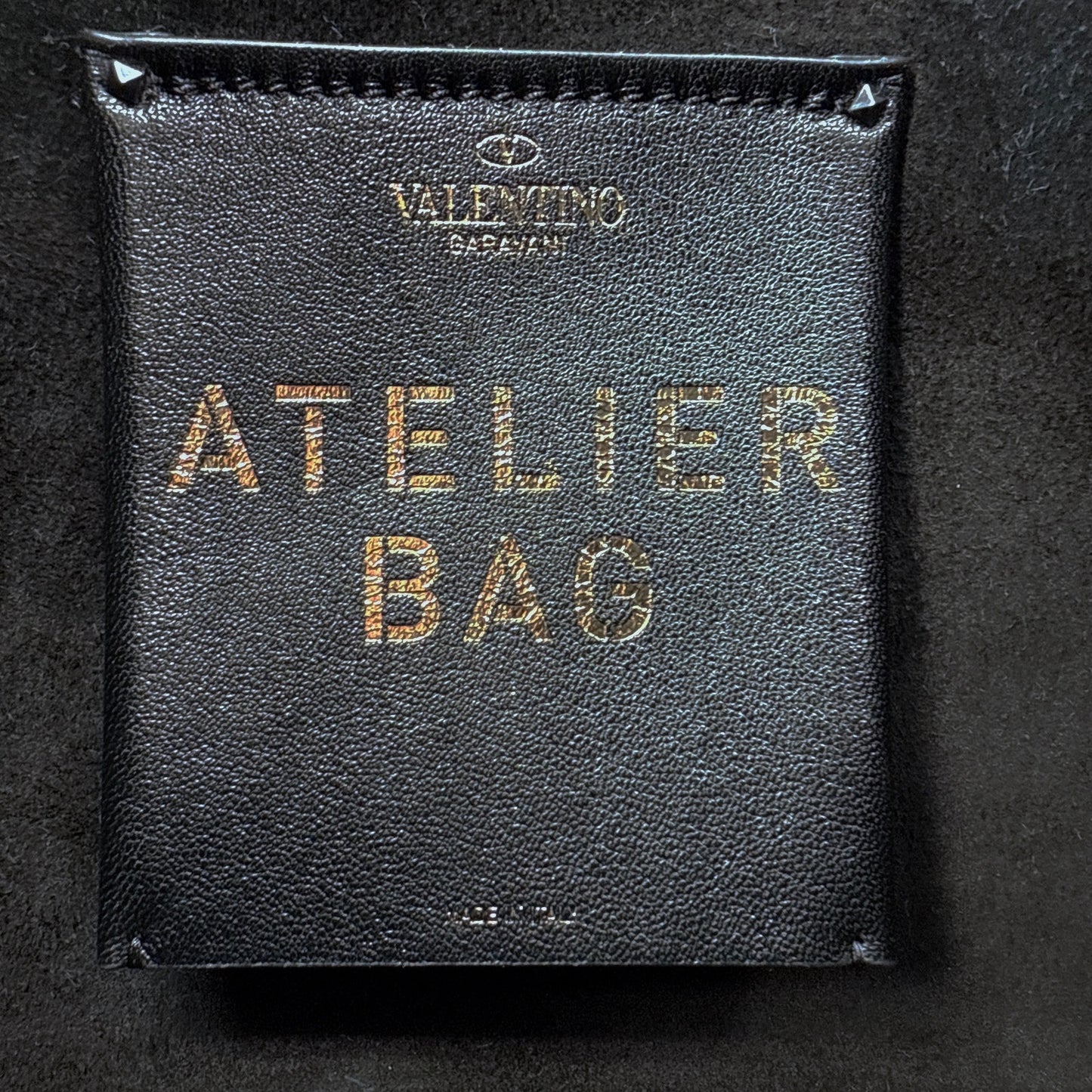 VALENTINO GARAVANI Small Atelier Bag 01 Metal Stitch Edition Tote Bag In Black