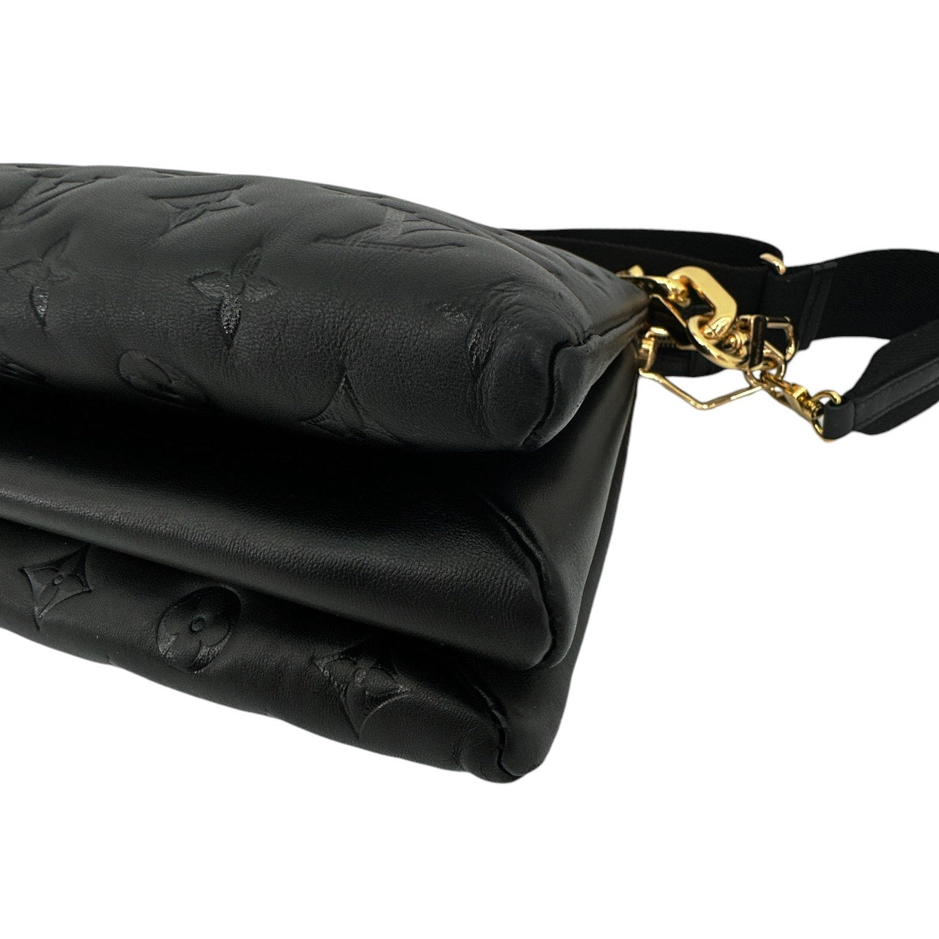 LOUIS VUITTON Lambskin Embossed Monogram Coussin MM