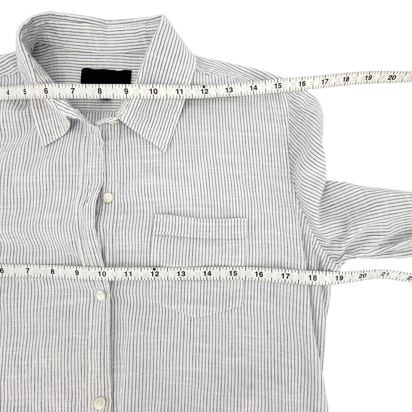 NILI LOTAN Pinstripe Cotton Voile NL Shirt S