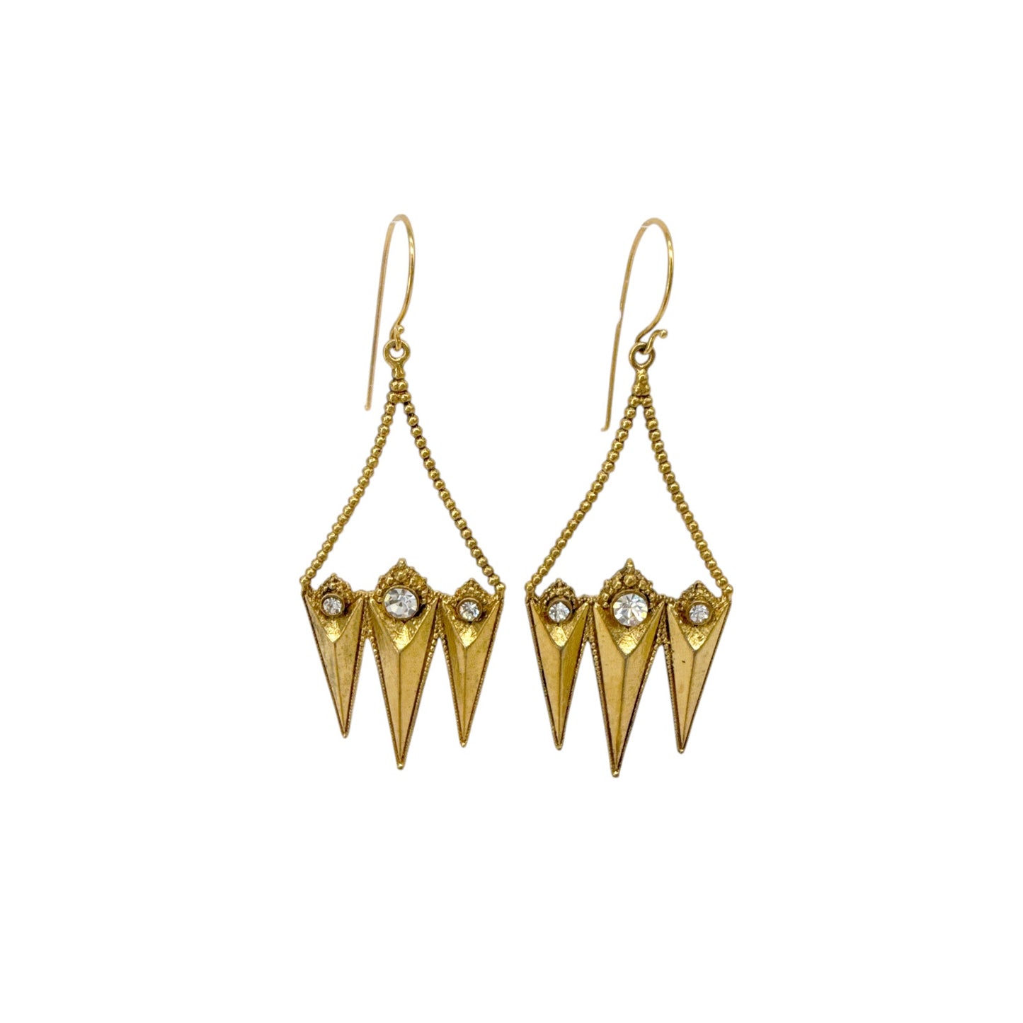 VIRGINS SAINTS & ANGELS VSA Electra Rays Hook Earrings in Gold