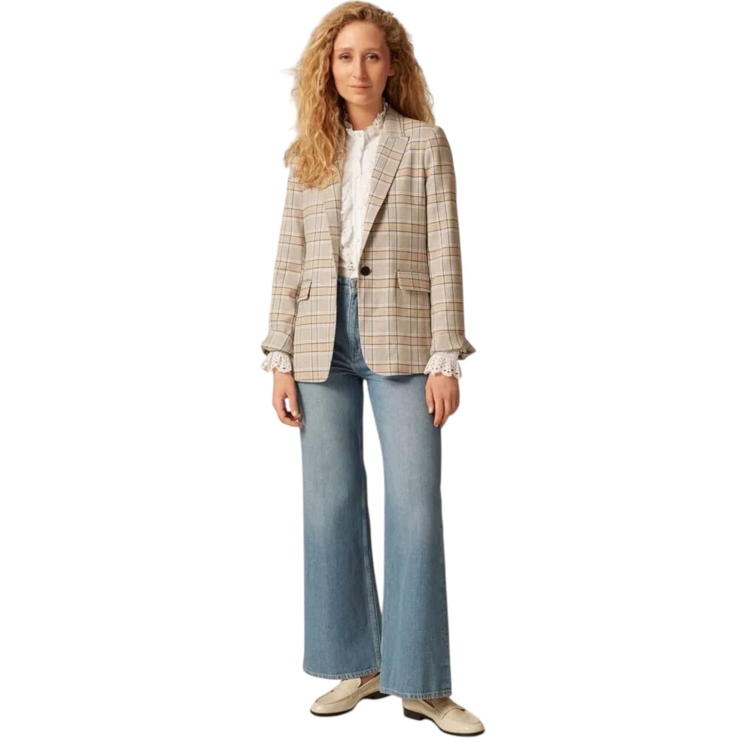 ME+EM Statement Check Boyfriend Blazer UK6|US2