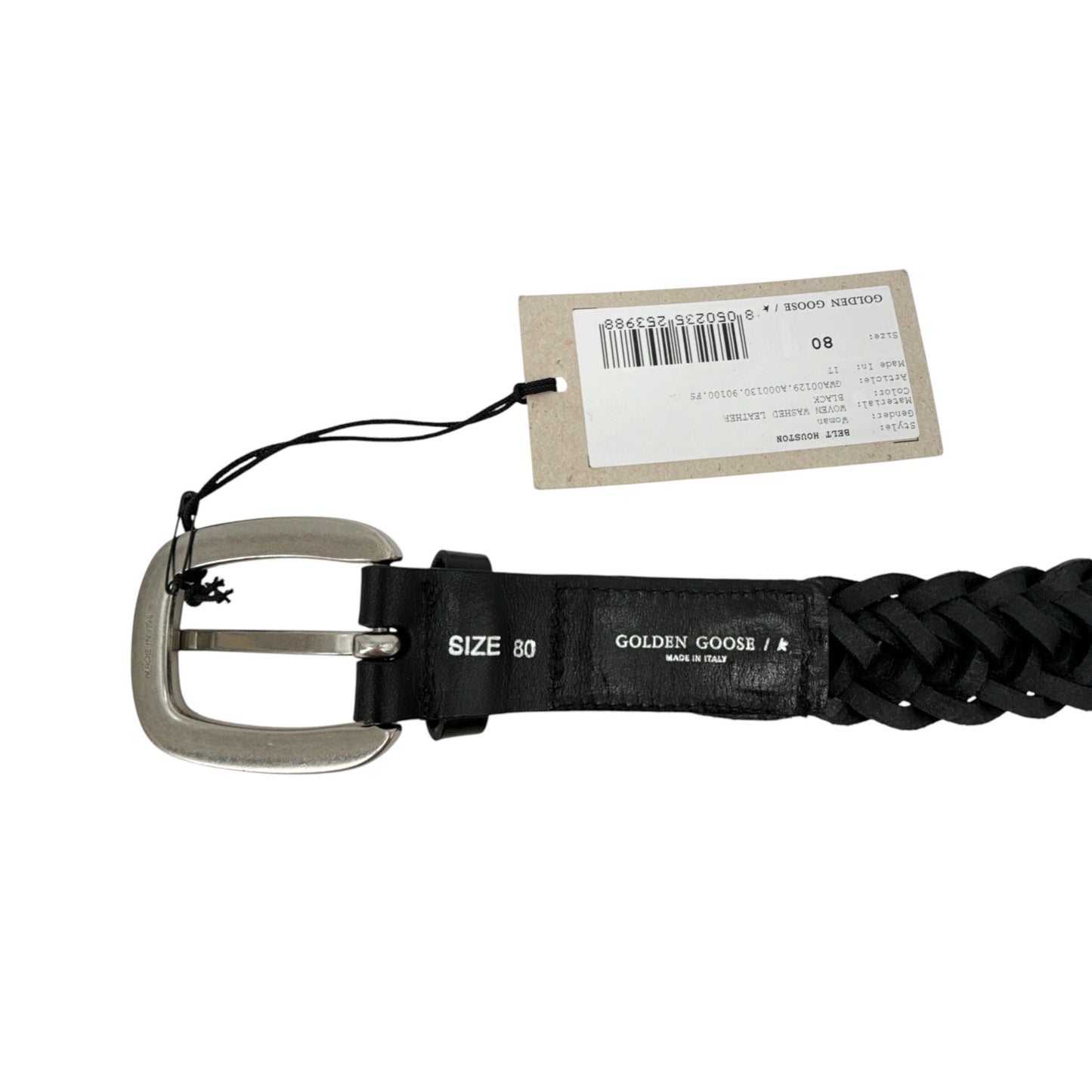 GOLDEN GOOSE Houston Belt in Black 80cm|32in