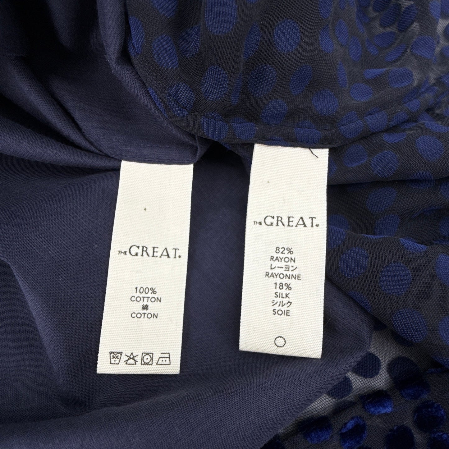 THE GREAT. Merry Dress in Navy 0|XS