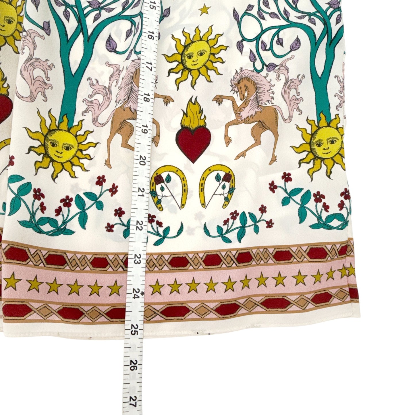 SANDRO Azucar Print Chiffon Blouse In Off White 2|M