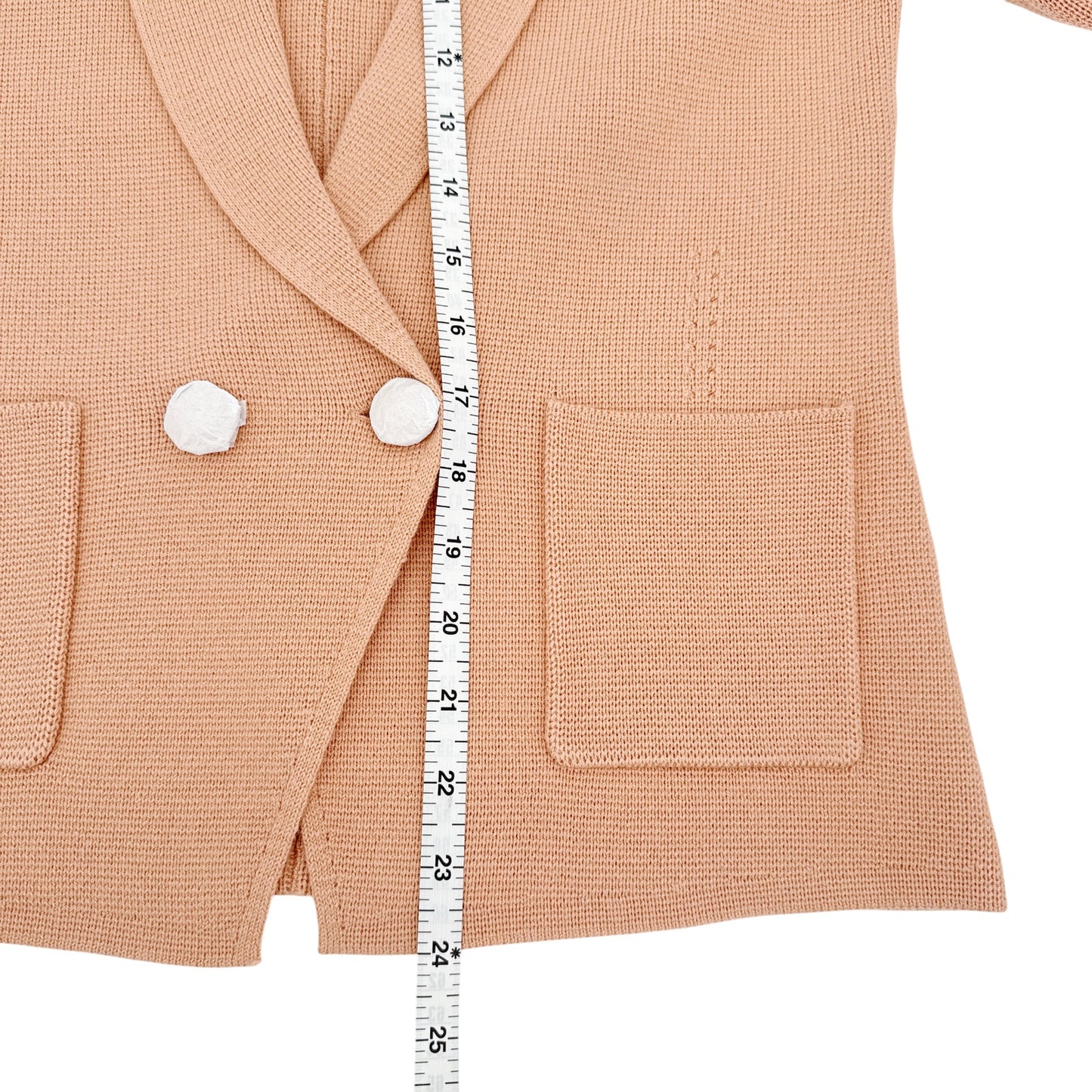 L'AGENCE Sofia Knit Blazer in Dusty Pink S