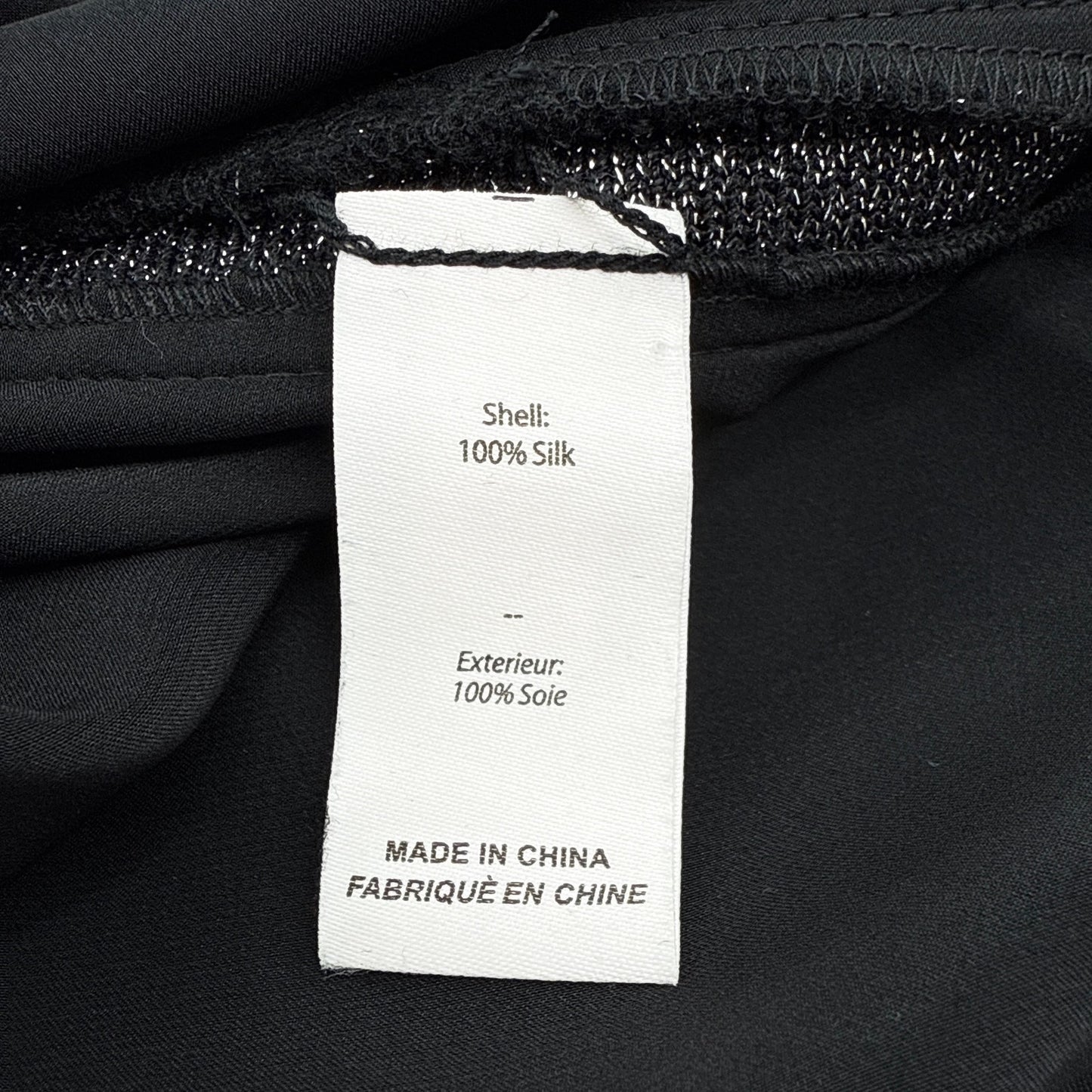 CINQ a SEPT Lurex Lenore Top in Black & Silver M