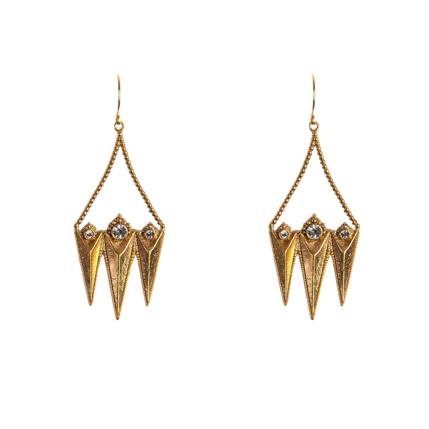 VIRGINS SAINTS & ANGELS VSA Electra Rays Hook Earrings in Gold