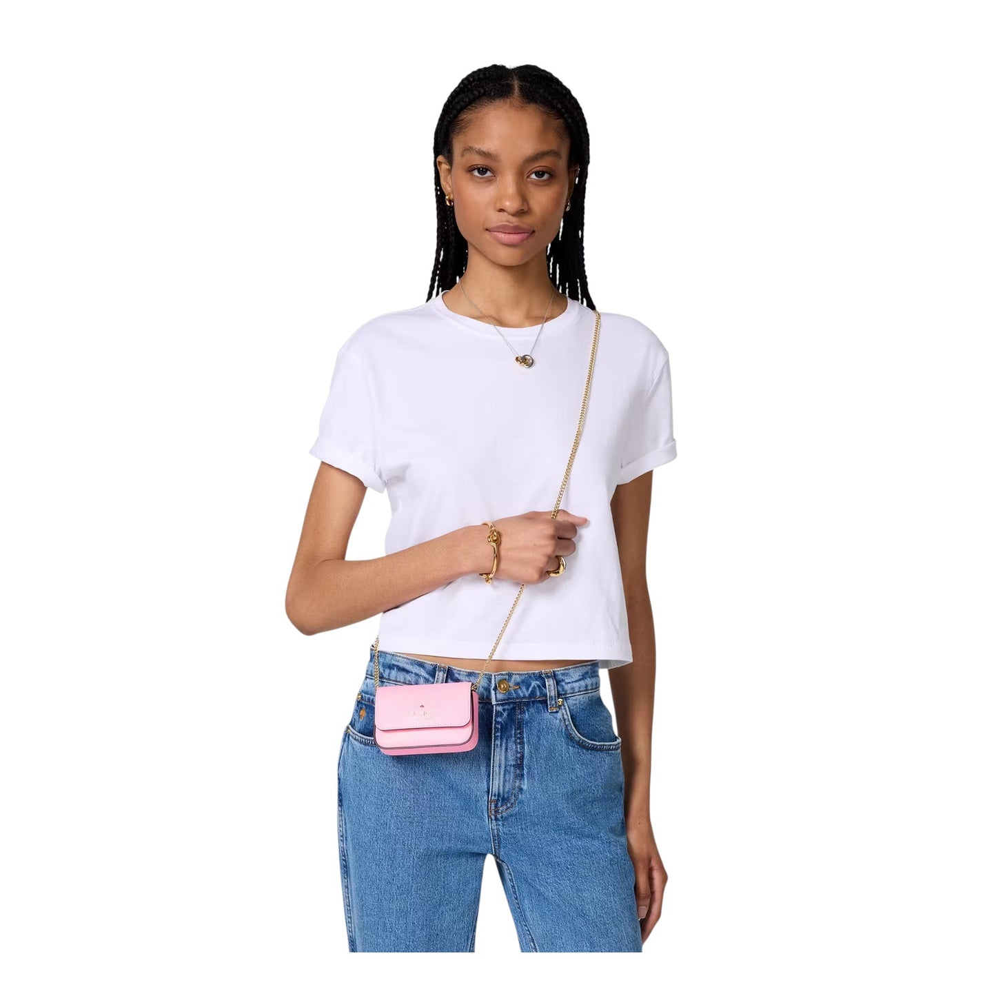 KATE SPADE New York Madison Card Case Crossbody in Pink Apple