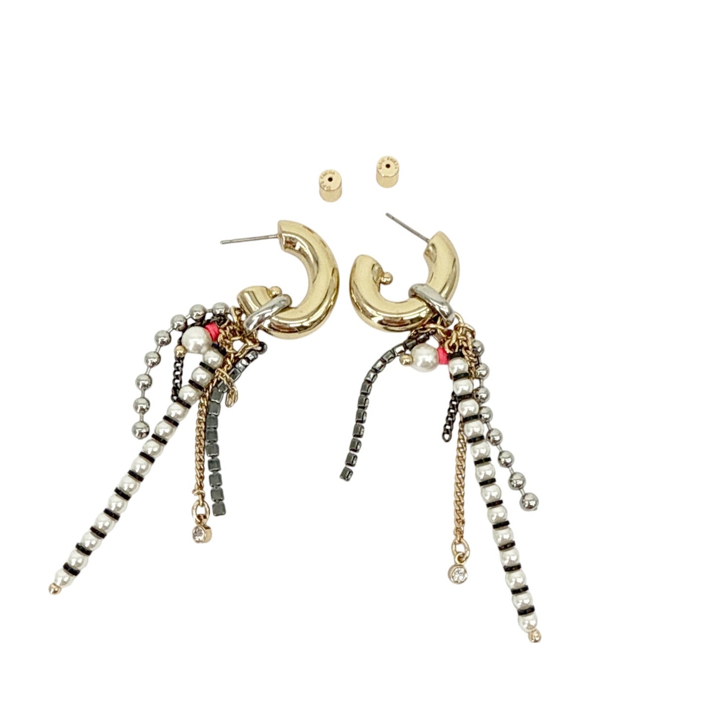 ELSIE FRIEDA Small Fringe Hoop Razzle Dazzle Earrings