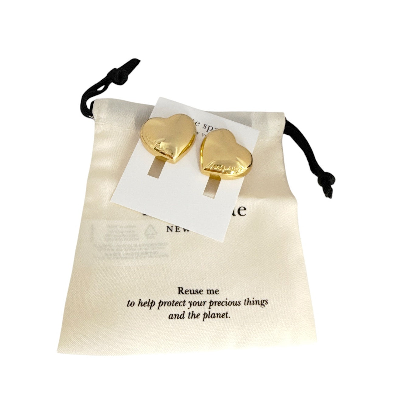 KATE SPADE New York Heart You Statement Studs in Gold