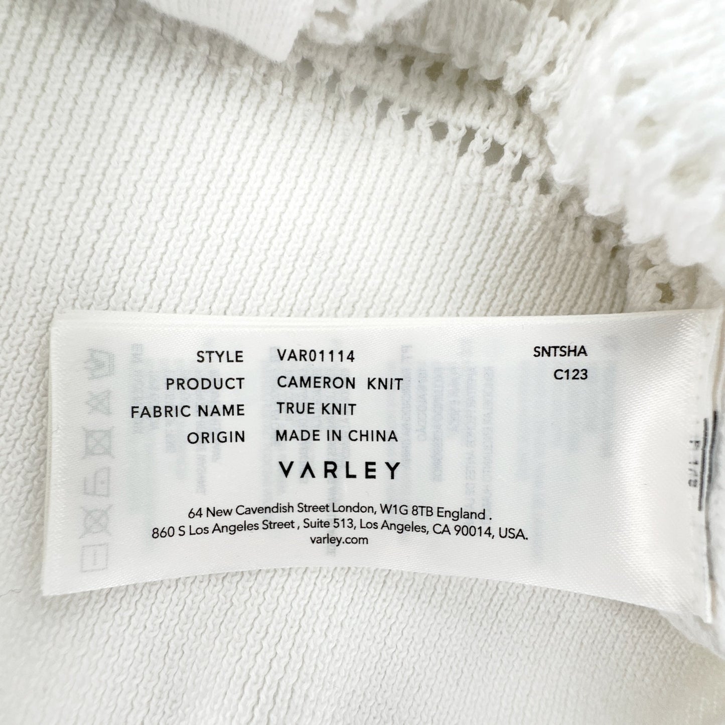 VARLEY Cameron Knit in Egret XS
