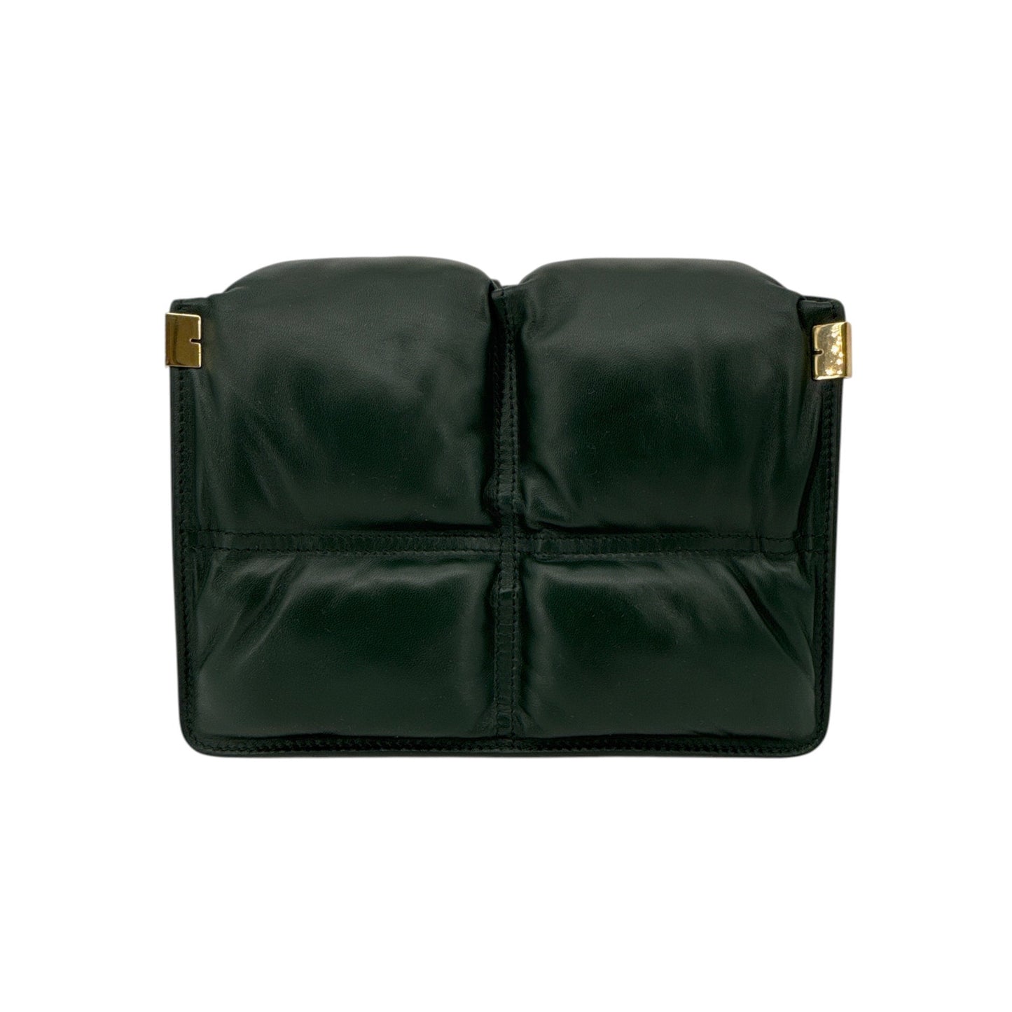 BURBERRY Snip Chain Bag Puffy Nappa Leather in Vine
