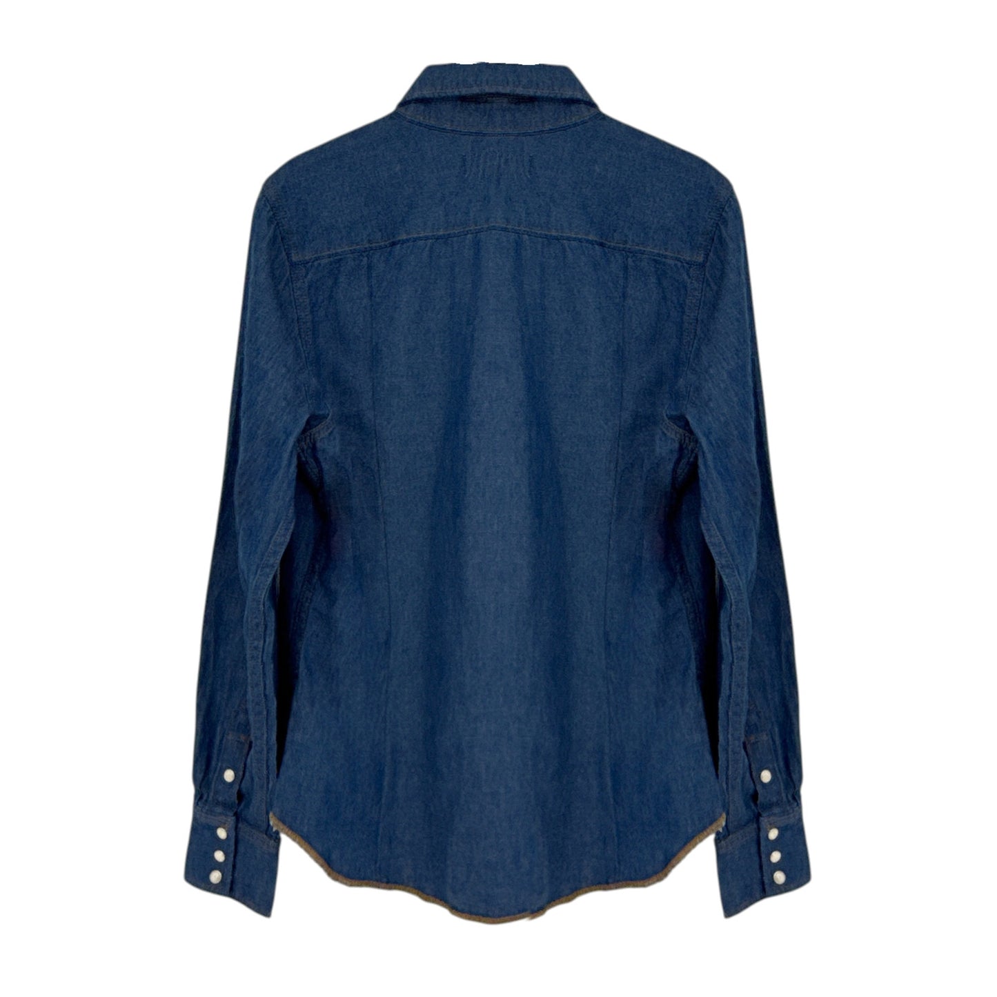 STAUD + WRANGLER The Western Shirt in Dark Rinse M