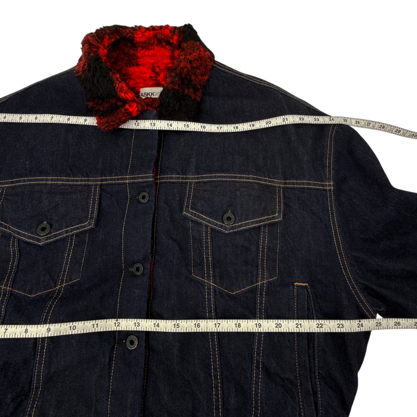ASKK NY Nova Lined Jacket in Indigo Plaid 1|S