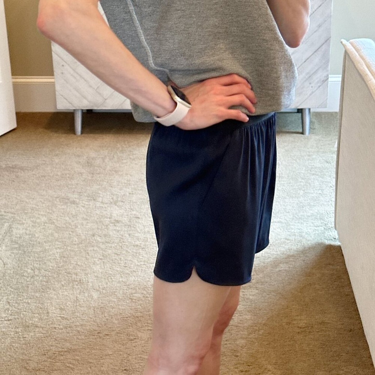 T ALEXANDER WANG Silk Short in Navy XS