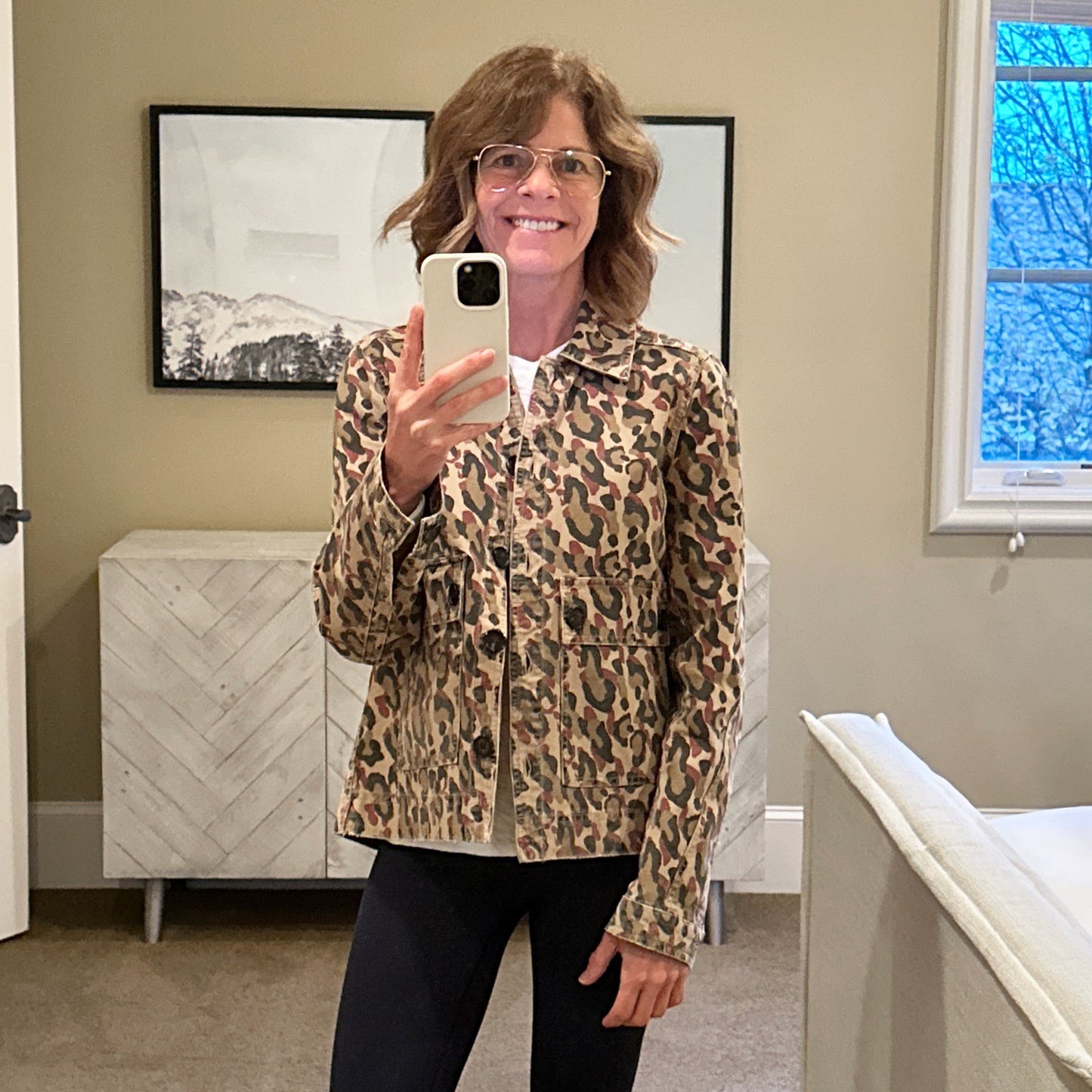 VERONICA BEARD Mercer Leopard Print Jacket | S