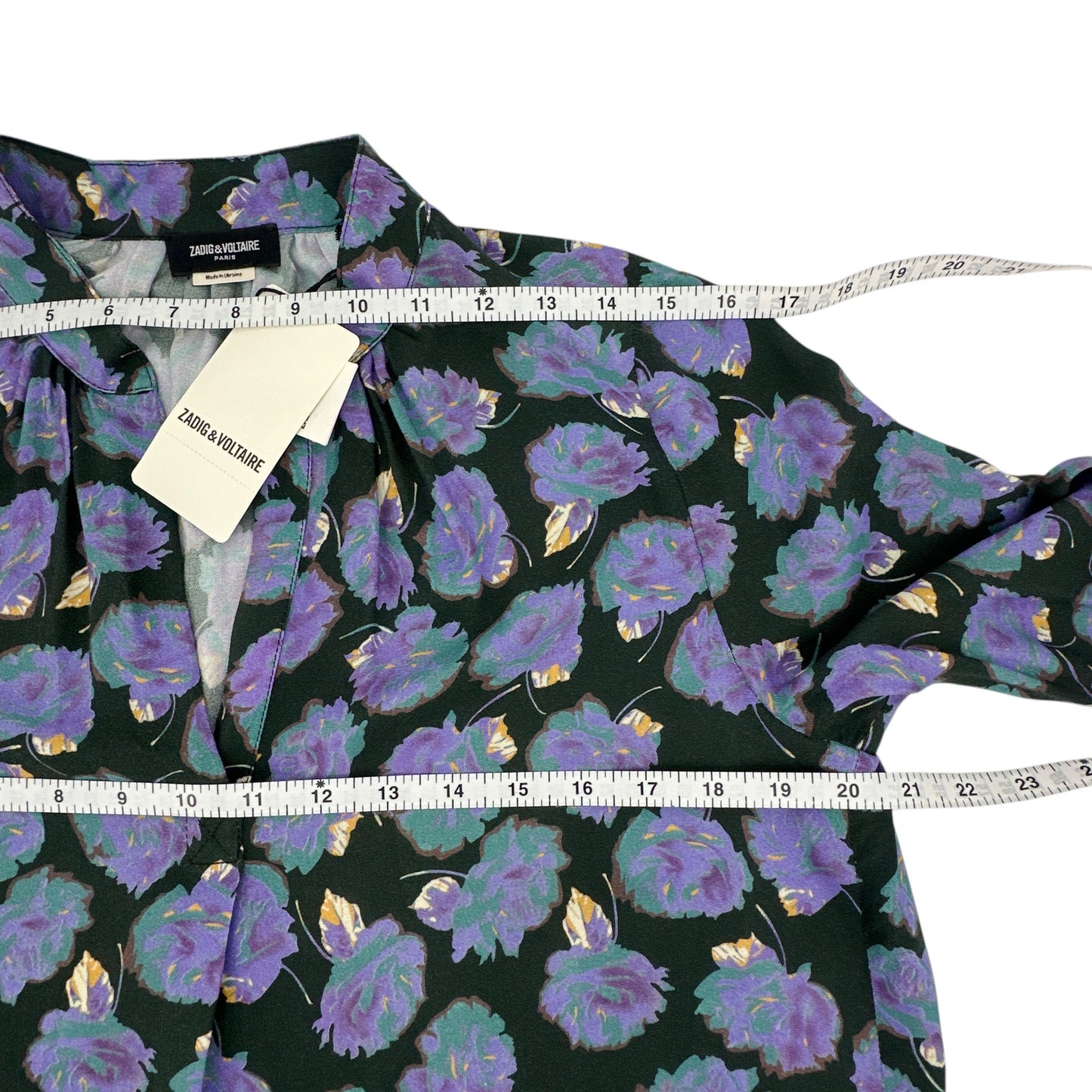 ZADIG & VOLTAIRE Tink Roses Top in Lavender XS