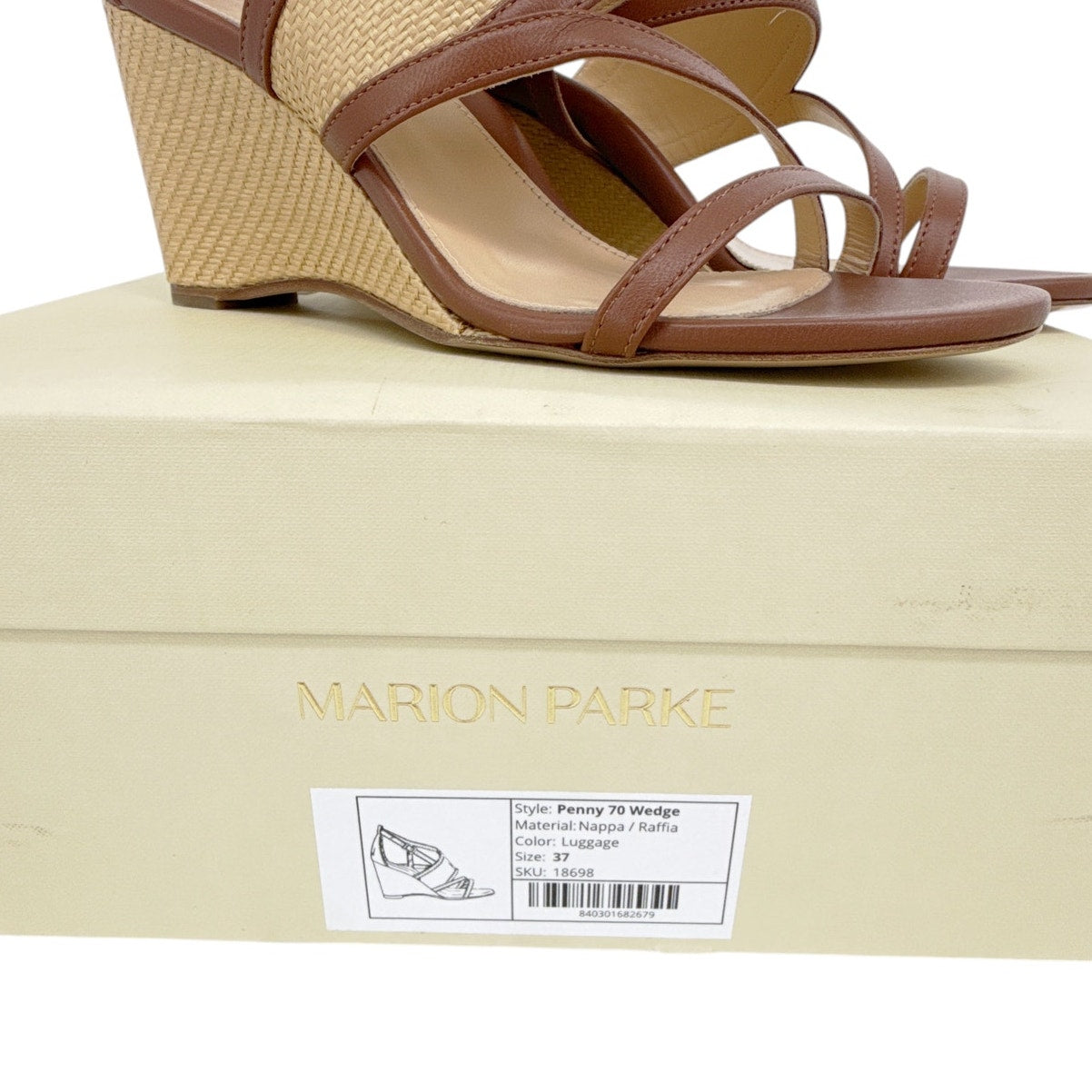 MARION PARKE Penny 70 Wedge in Luggage 37
