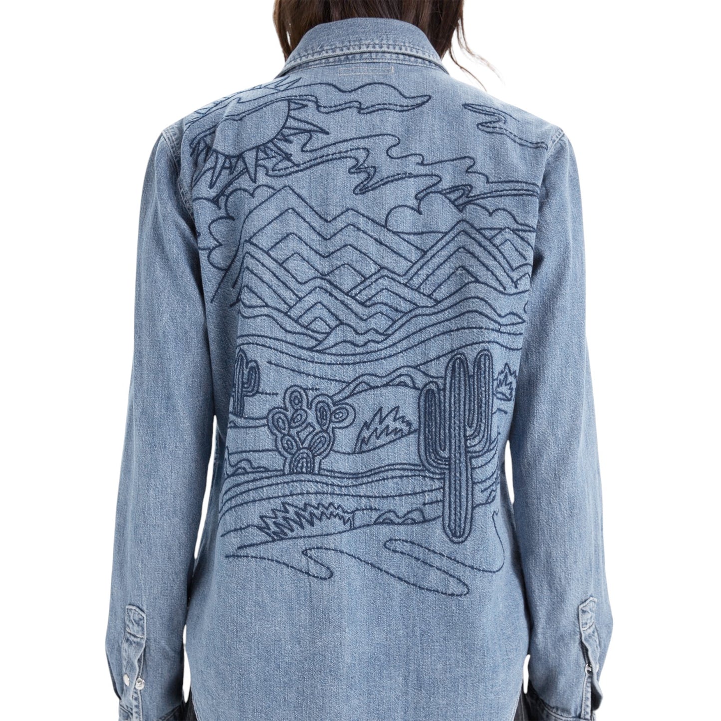MOTHER The Honey Button-up Shirt in Take a Trip With Me M