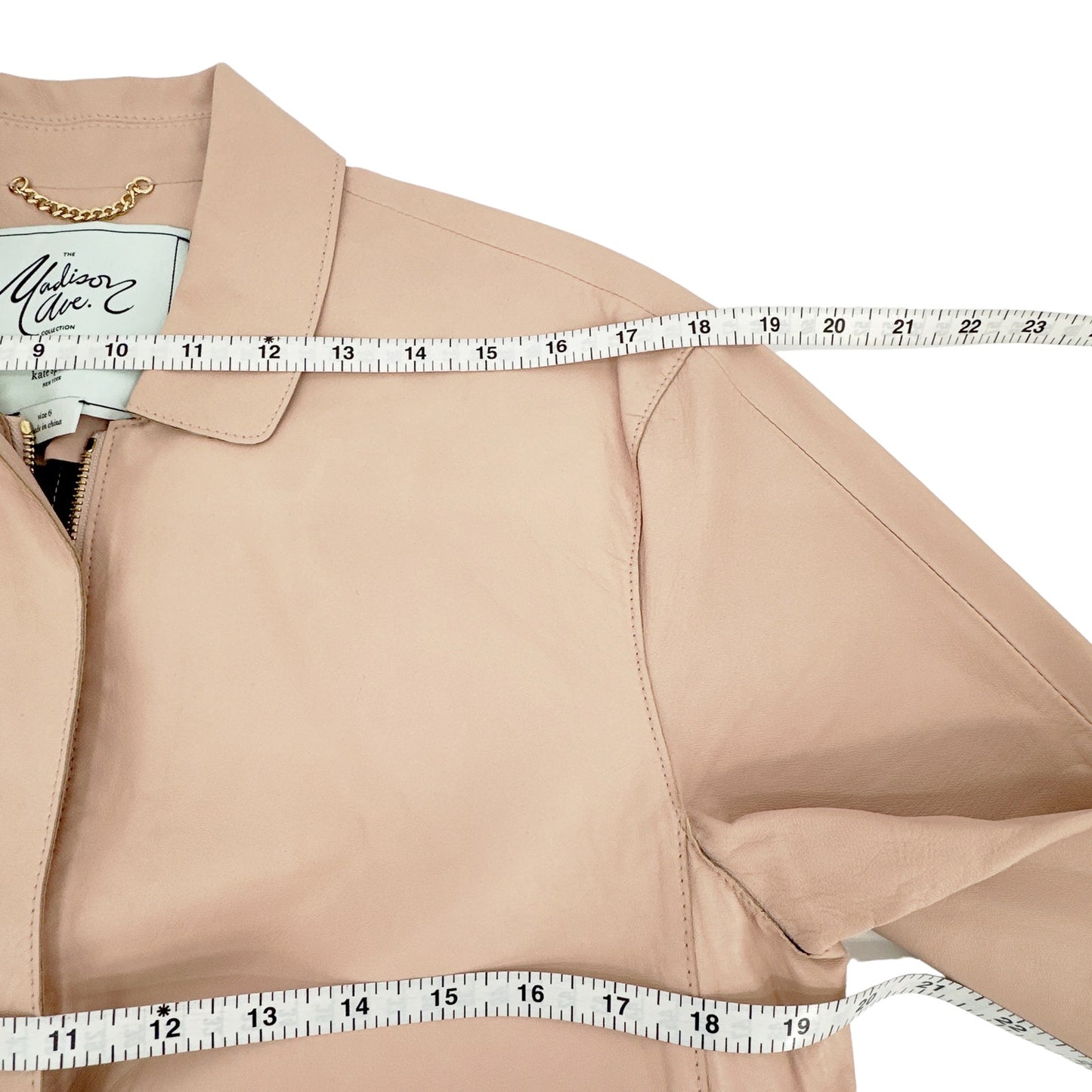 KATE SPADE Madison Avenue Collection Mariya Leather Jacket M