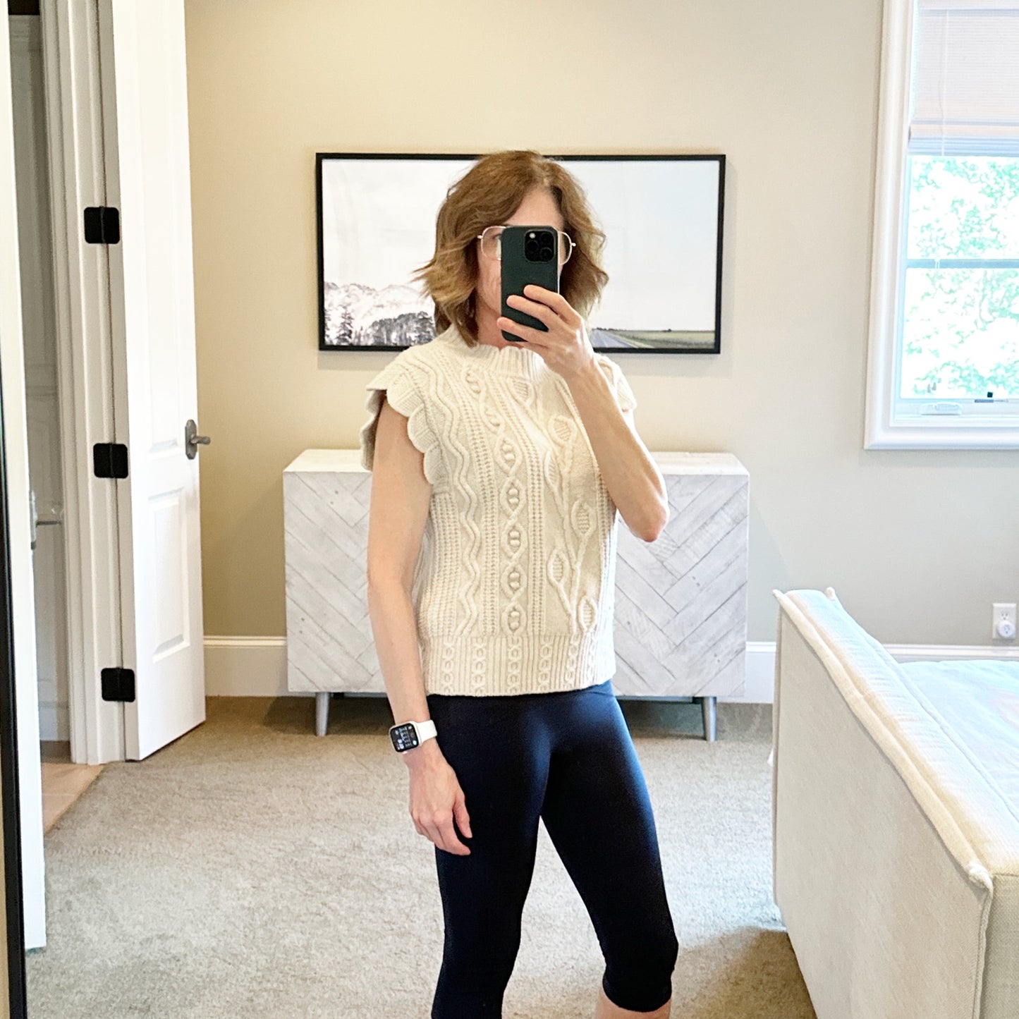 SANDRO Moise Cable Knit Vest XS