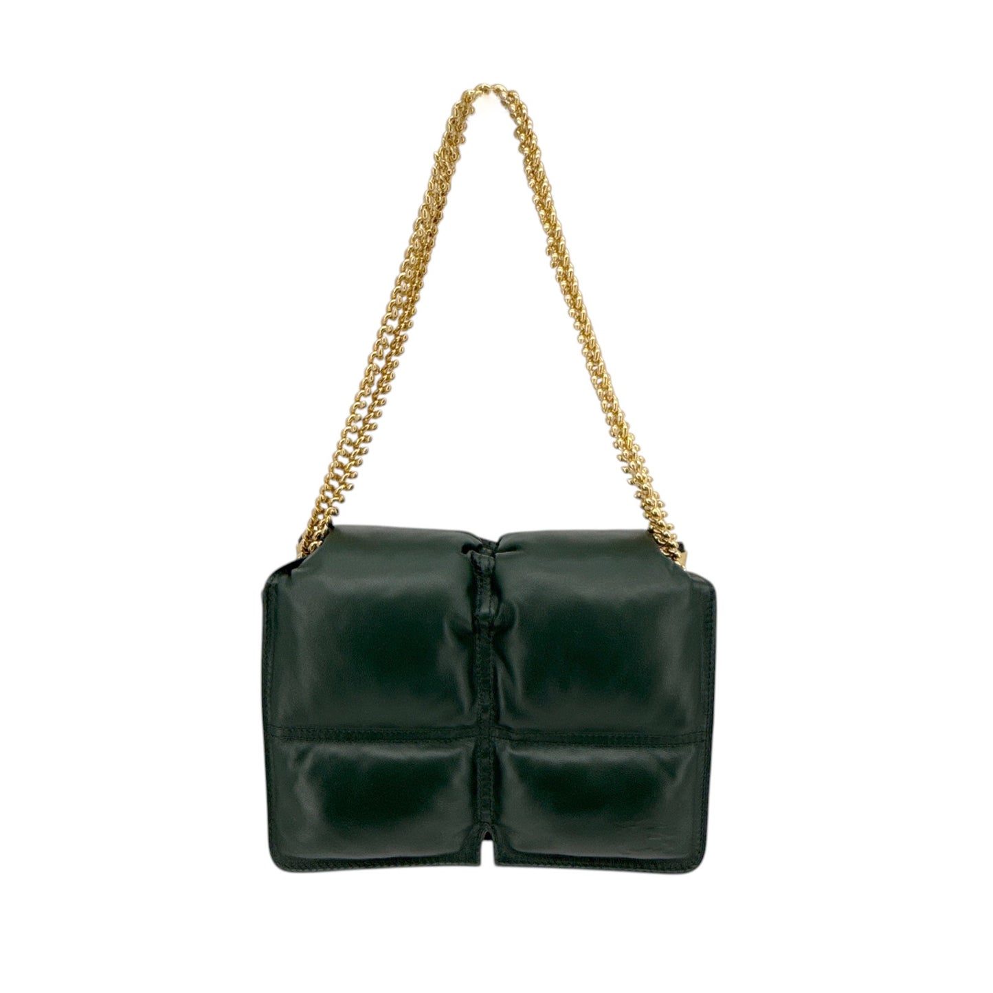 BURBERRY Snip Chain Bag Puffy Nappa Leather in Vine