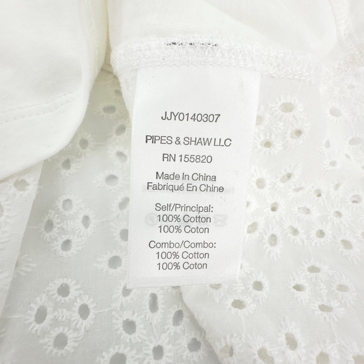 VERONICA BEARD Mauna Eyelet Tee S