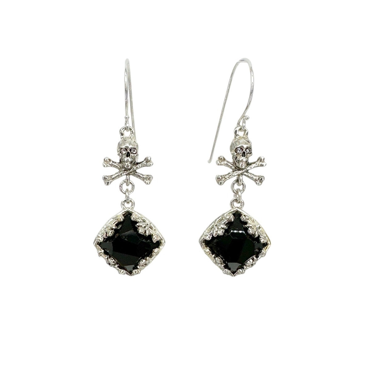 VIRGINS SAINTS & ANGELS VSA Skull Treasure Earrings in Silver