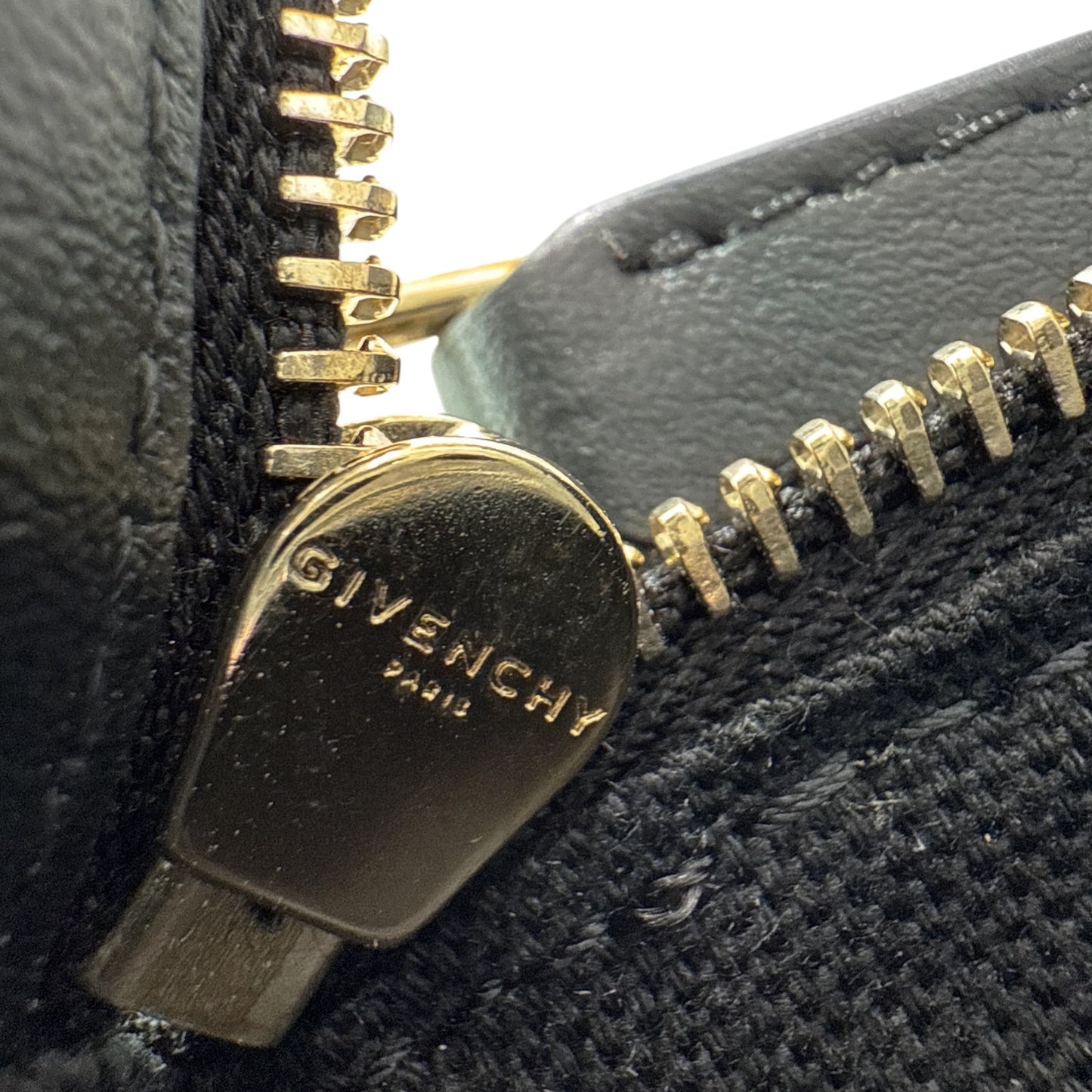 GIVENCHY Pandora Cube Pouch Leather Bag & Strap in Webbing in Black