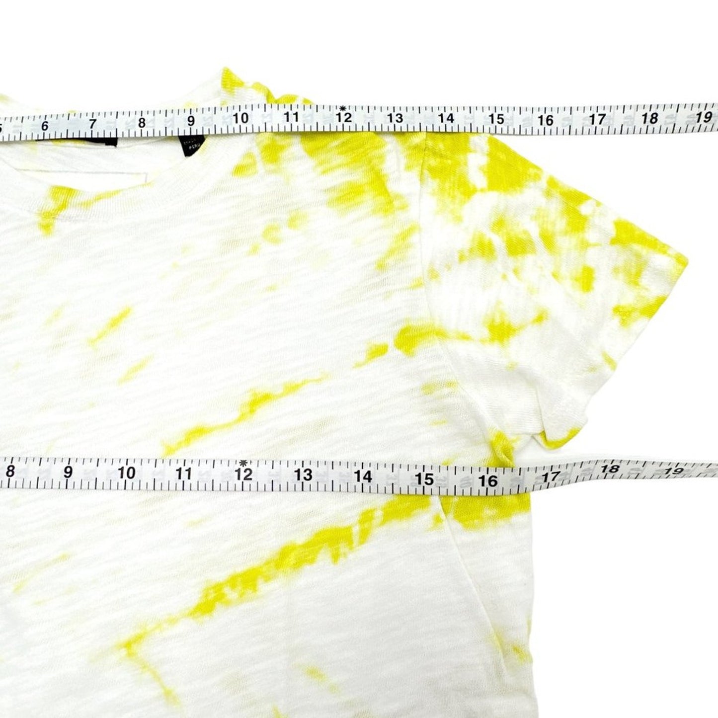 ATM Anthony Thomas Melillo Slub Jersey Schoolboy Crew Neck Tee Canary Tie Dye XS