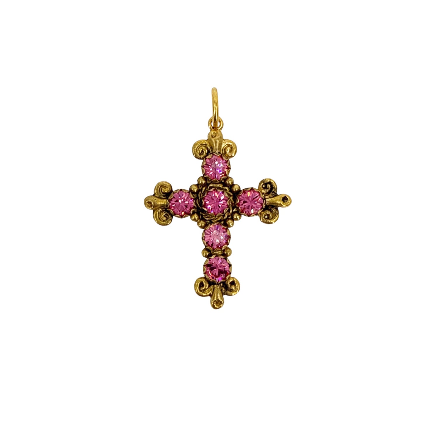 VIRGINS SAINTS & ANGELS VSA Addie Charm Pink & Gold