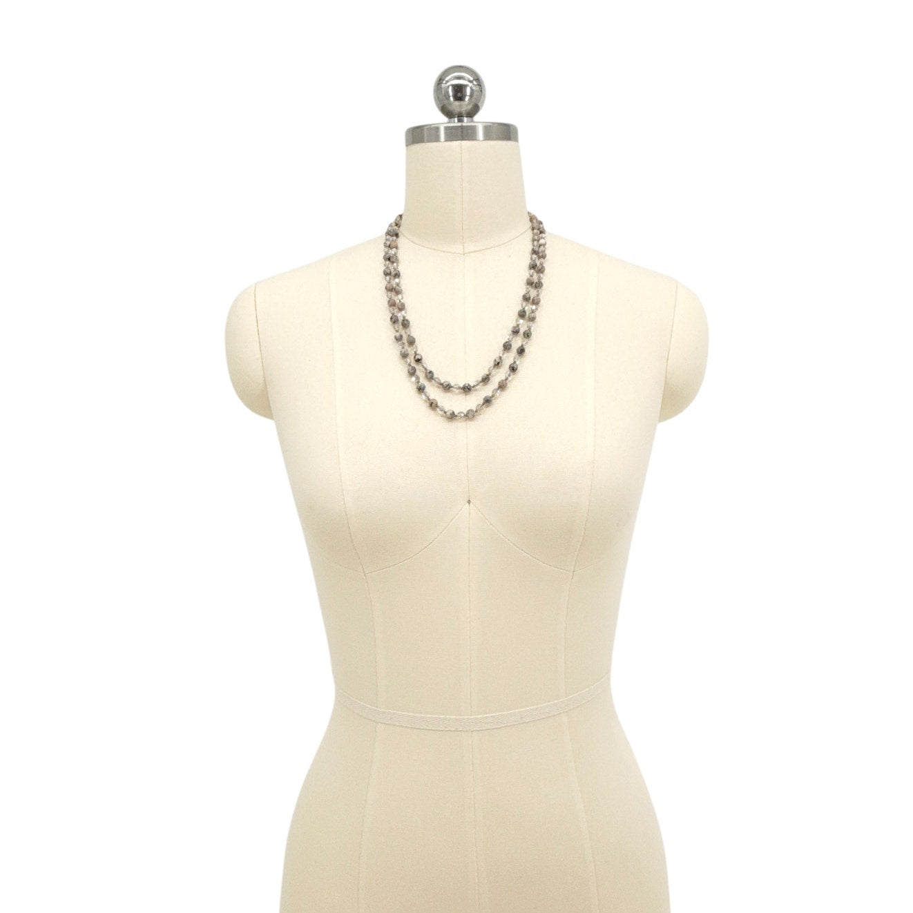 CHAN LUU Semi-Precious Necklace or Wrap Bracelet Clear & Natural
