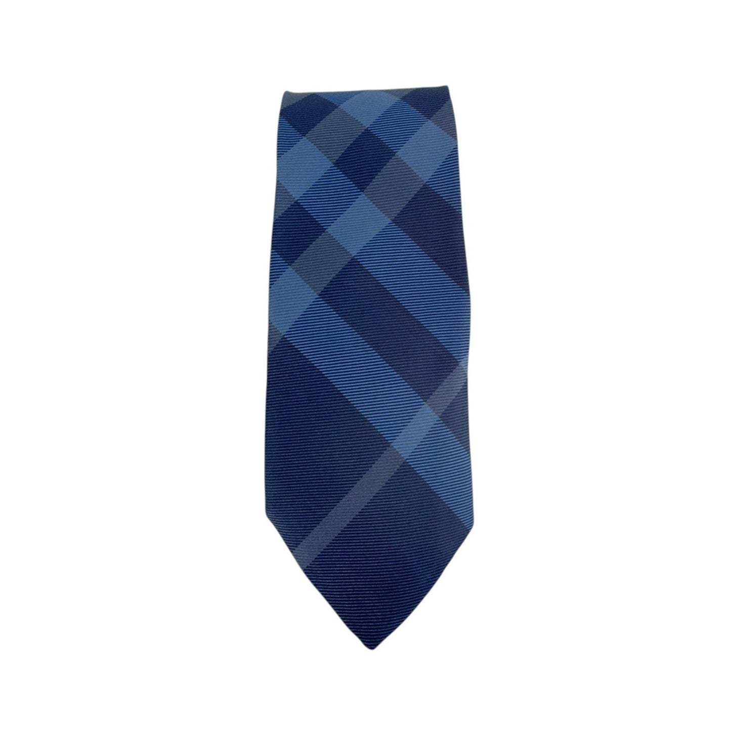 BURBERRY Manston Exploded Check Silk Tie in Dark Blue