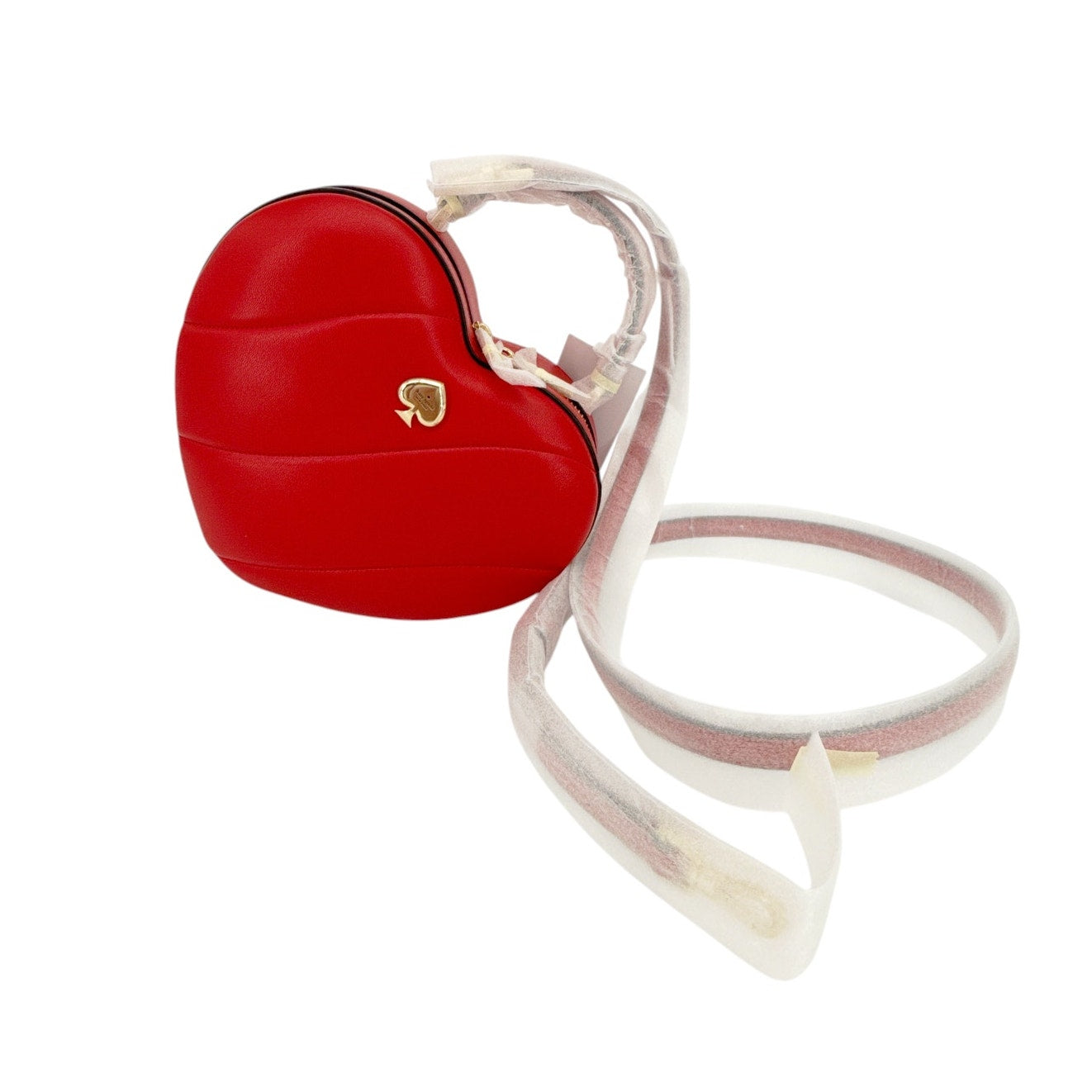 KATE SPADE New York Love Shack Quilted 3D Heart Crossbody in Ruby Red